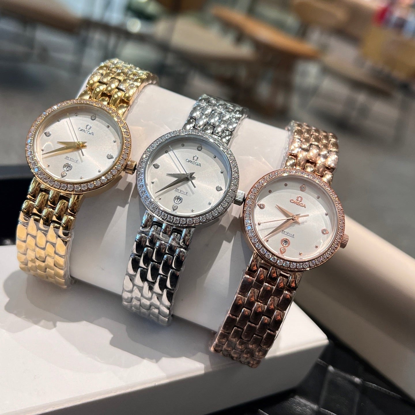 Omega De Ville Prestige 'Diamond' 28mm Watch