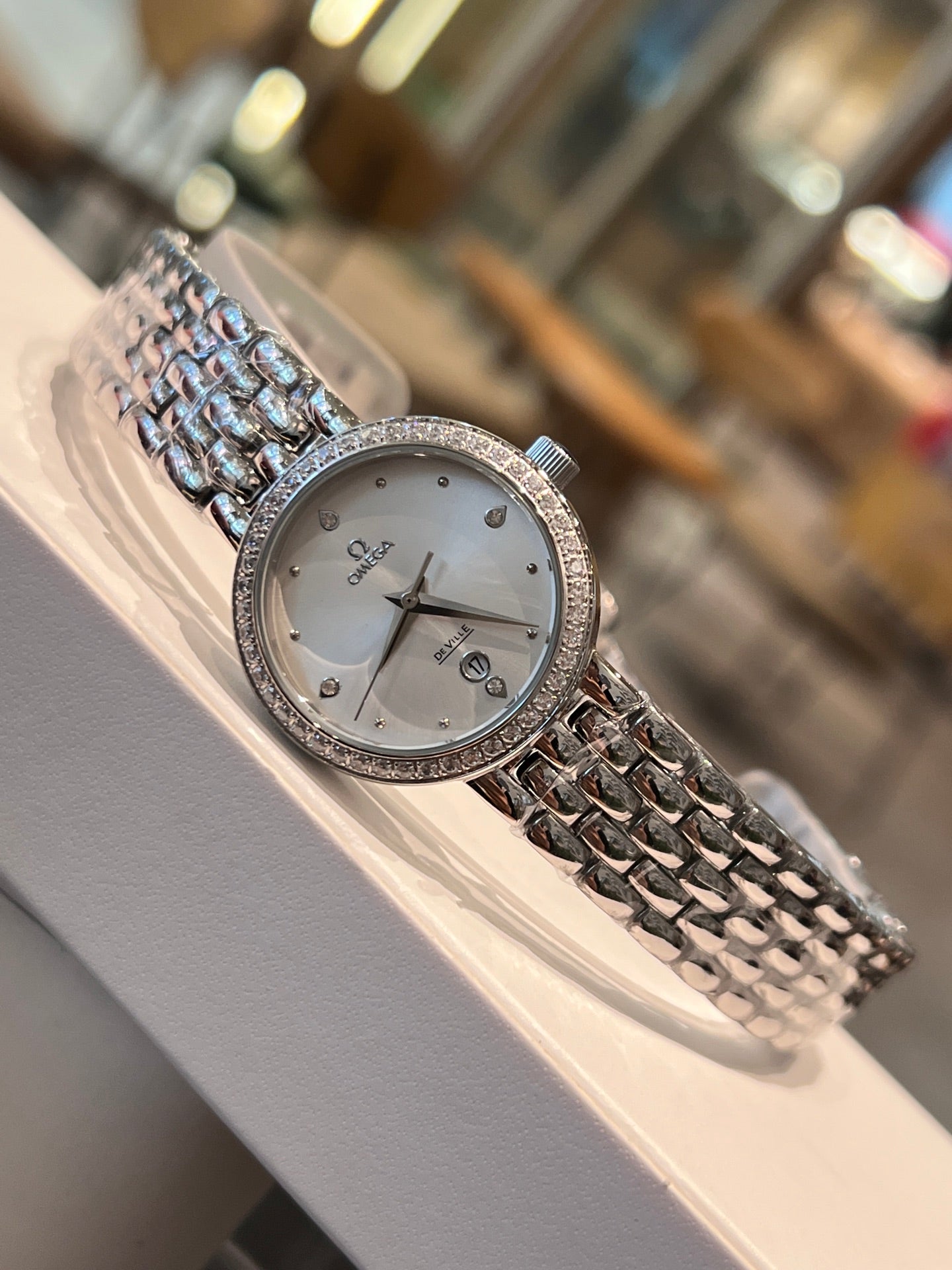 Omega De Ville Prestige 'Diamond' 28mm Watch