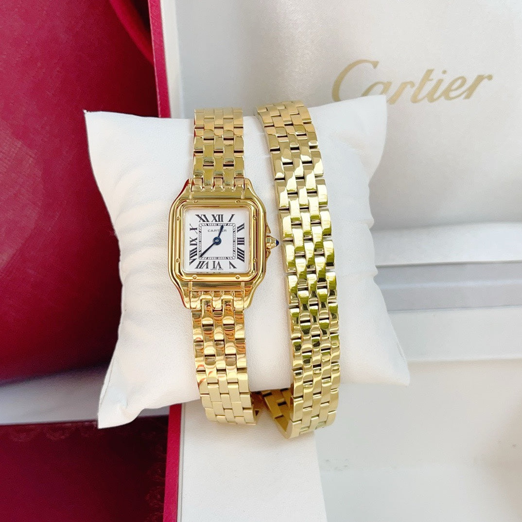 Panthere 22mm Yellow Gold Double Chain 44cm
