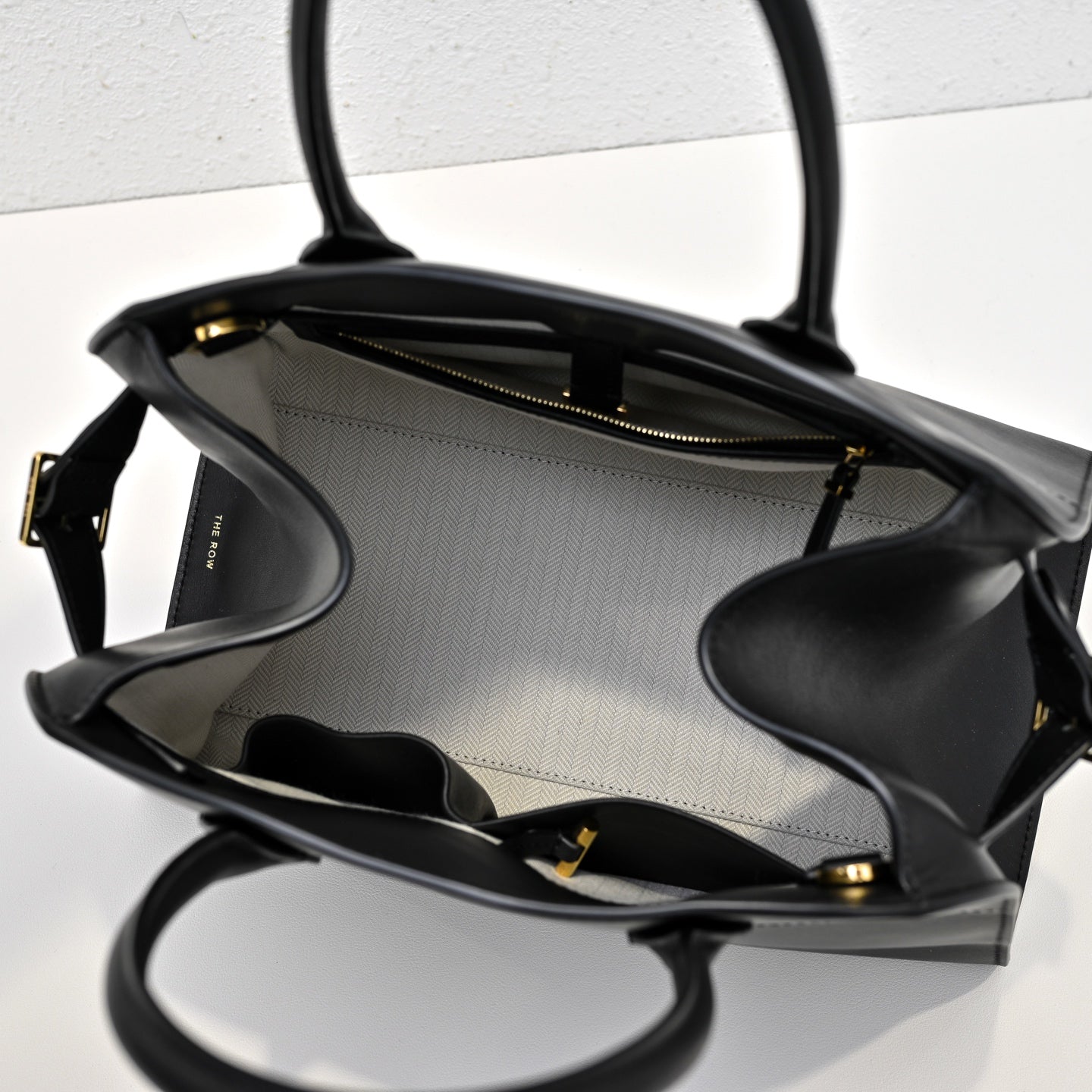 The Row Margaux 12 32cm Tote Bag In Calfskin