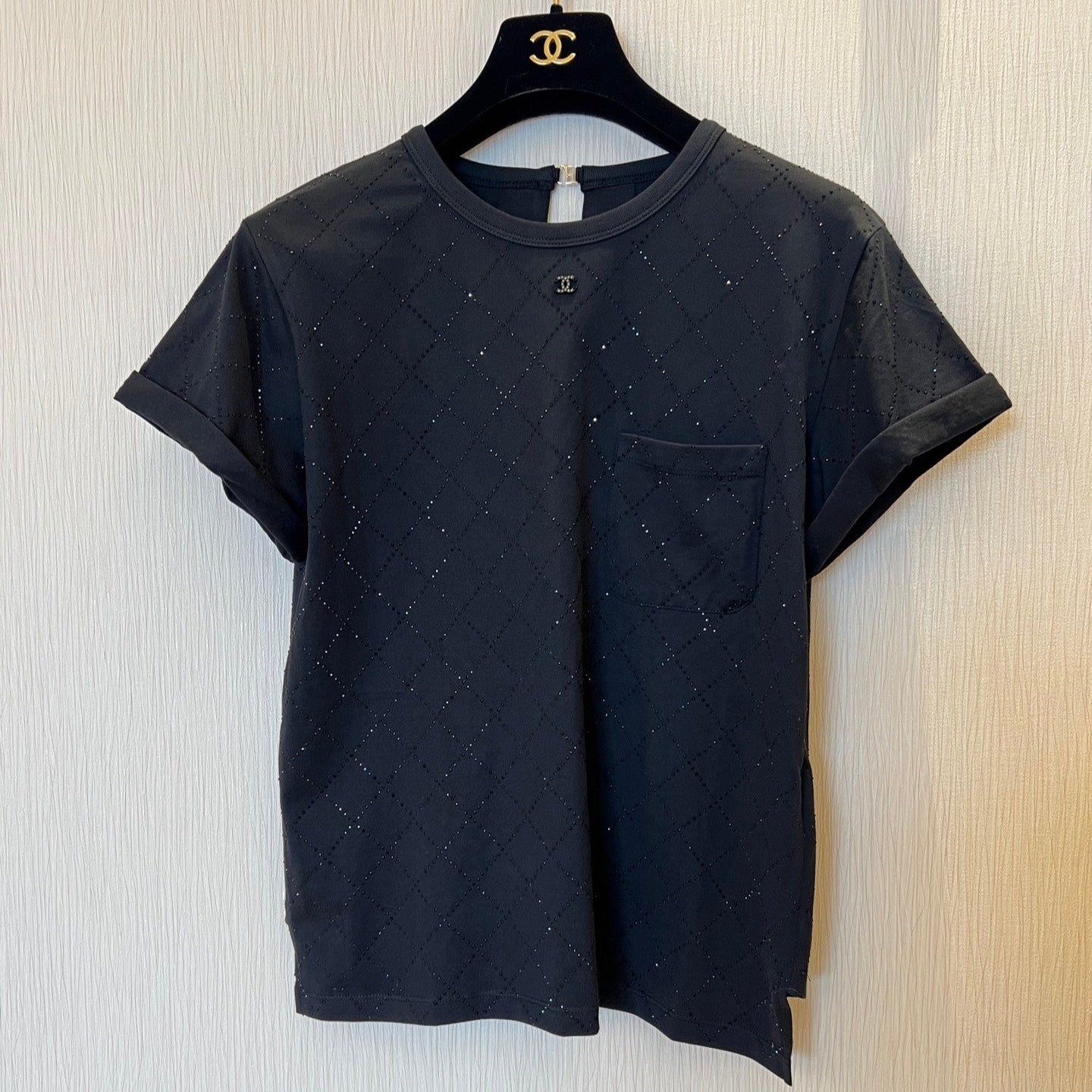 CC 2025 Open-back T-shirt Black Cotton