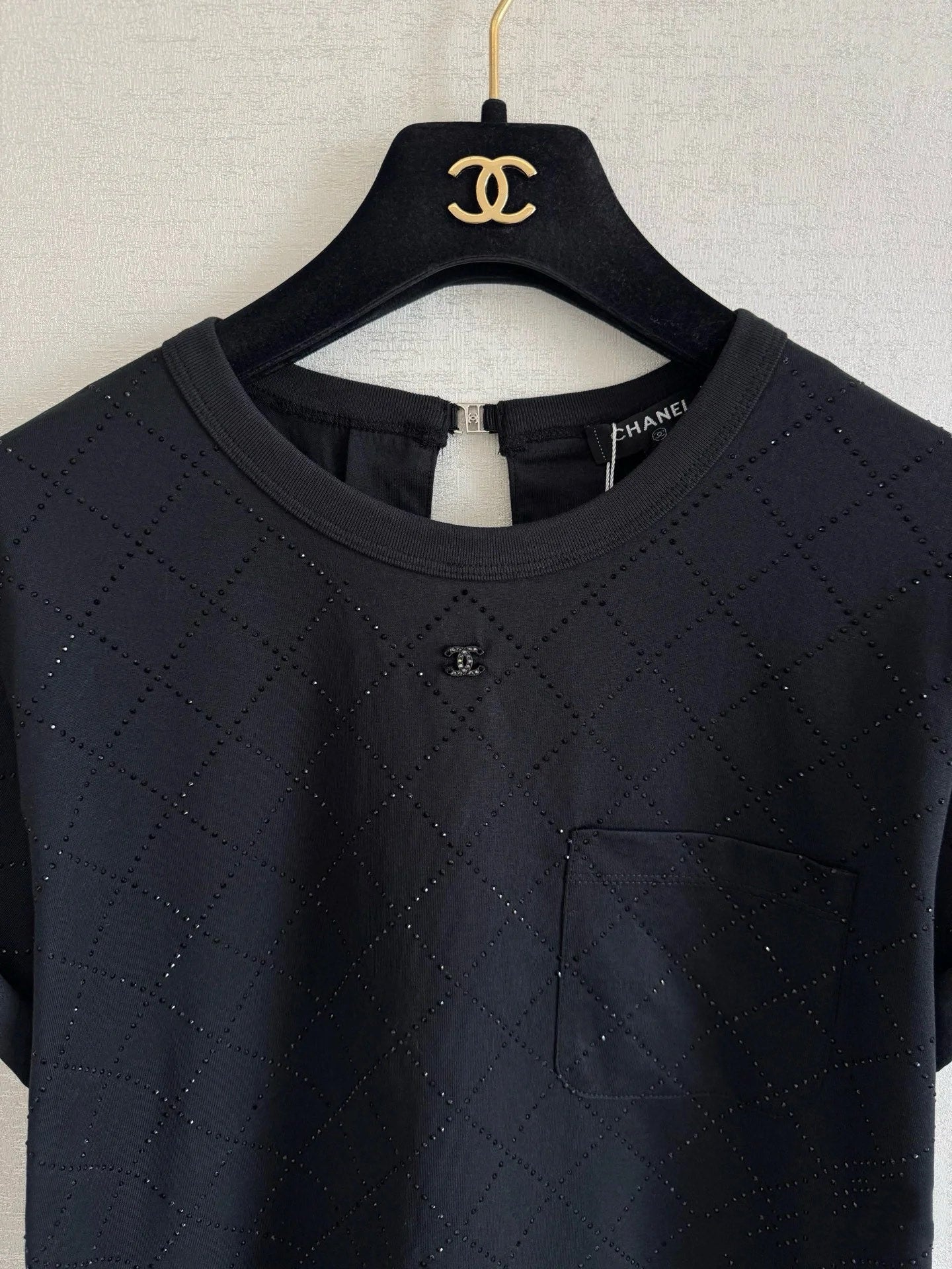 CC 2025 Open-back T-shirt Black Cotton