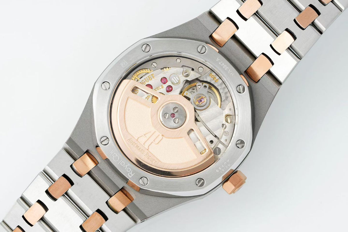 Audemars Piguet Royal Oak 34mm Sliver Case Brown Dial Pink Gold Steel