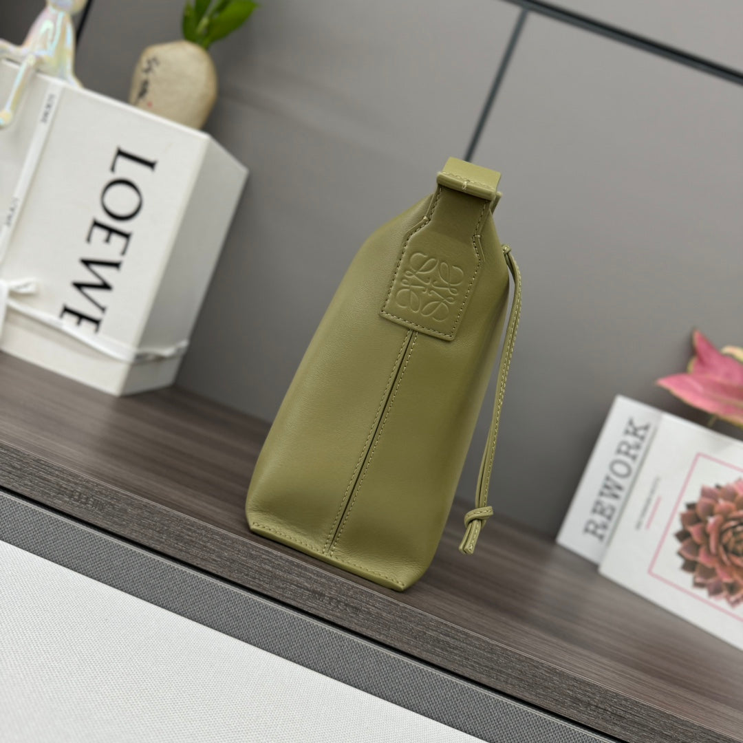 Loewe Small Cubi Crossbody Bag 29 Olive Green Calfskin 280611