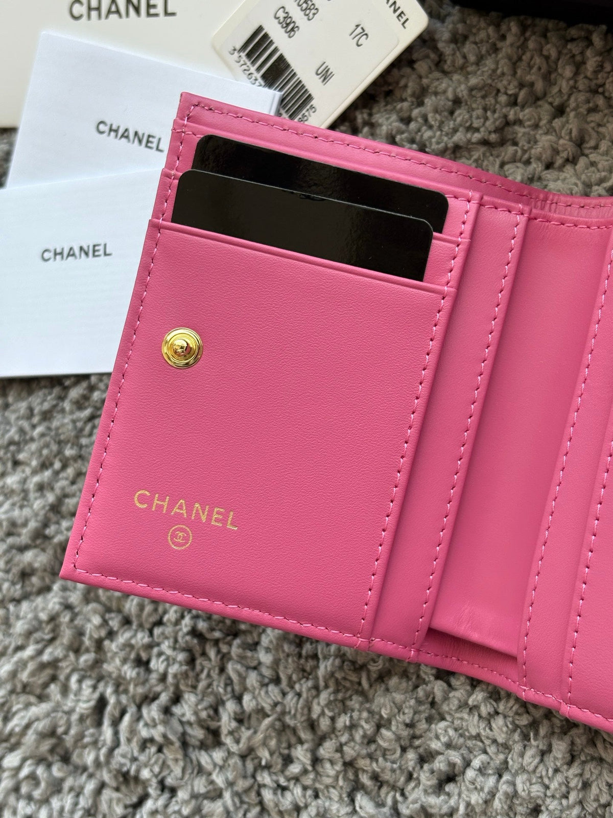 Chanel 2026 Double Zippered Short Wallet 11cm Leather 102531