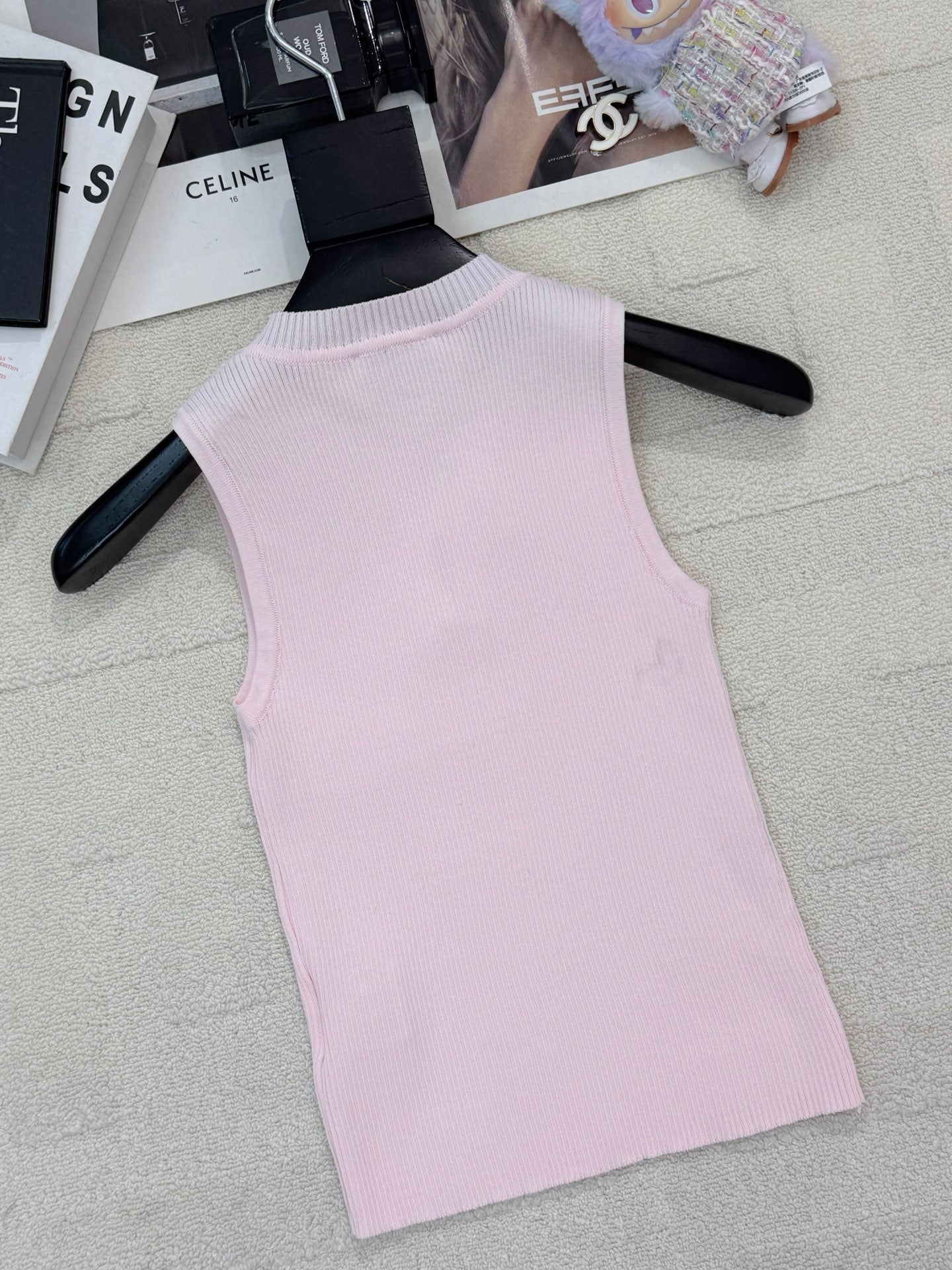 Chanel 2026 Bow-Tie Vest with Logo Wool 386926