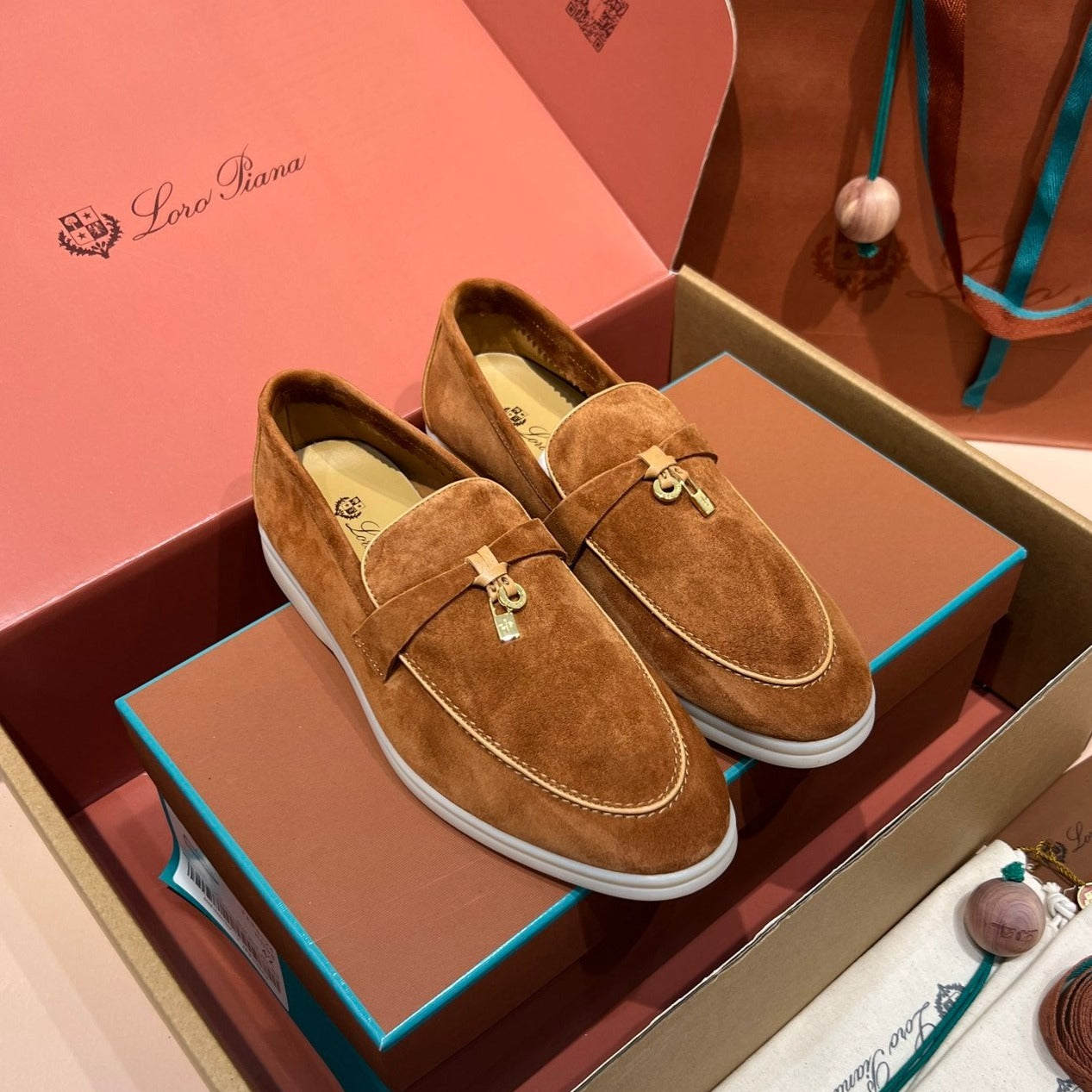 lp summer charm walk loafer brown beige suede