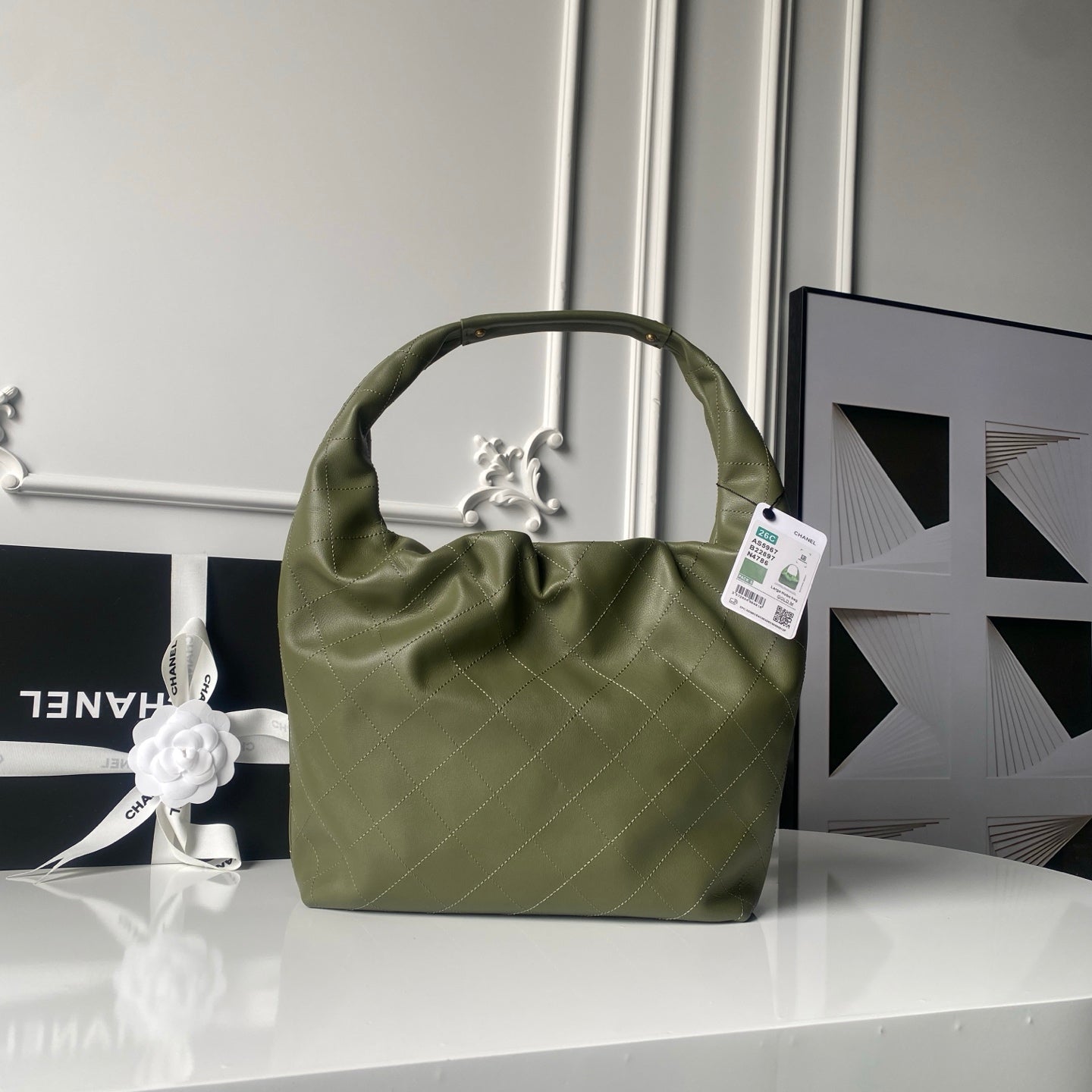 Chanel 2025 Bag 45cm Green Calfskin 318234