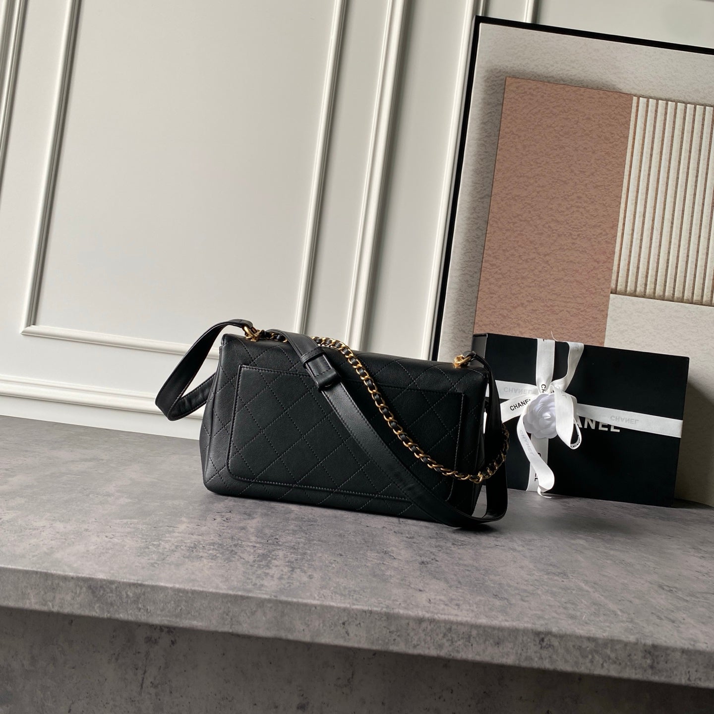 Chanel 2026 Flap Bag 29cm Black Calfskin with Gold Hardware