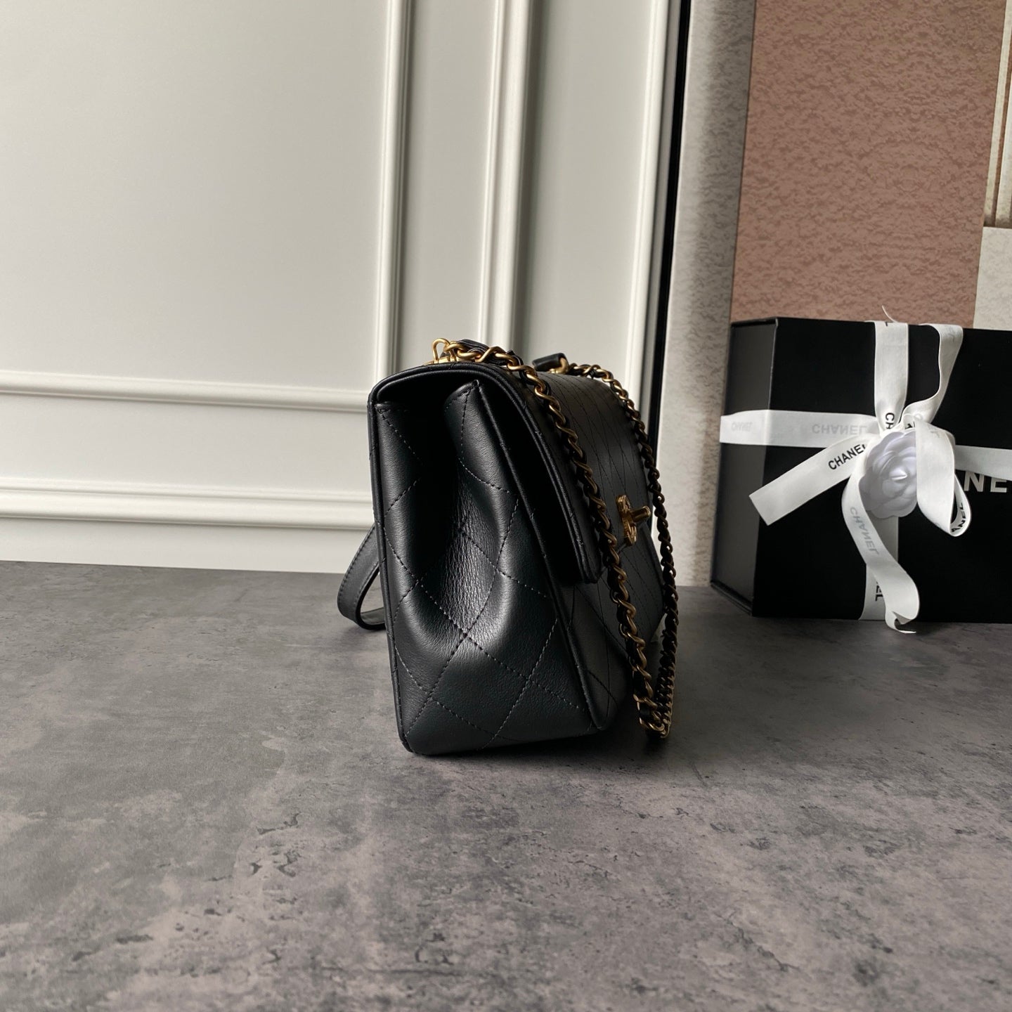 Chanel 2026 Flap Bag 29cm Black Calfskin with Gold Hardware