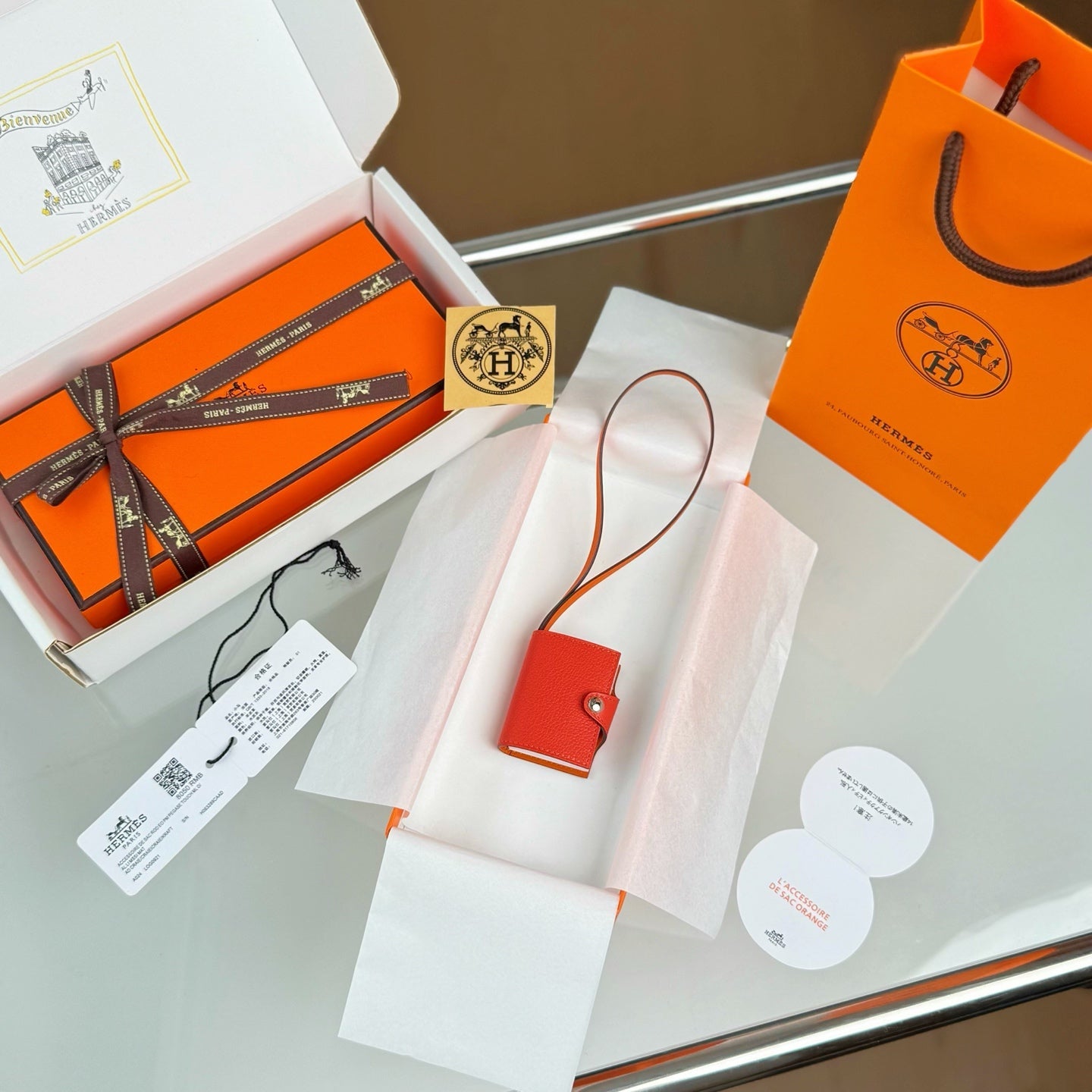 Hermes Ulysse Nano Bag Charm Leather