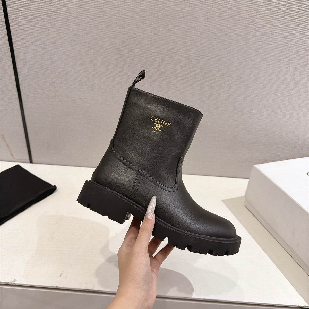 Celine 2026 Margaret Boots Leather 101100