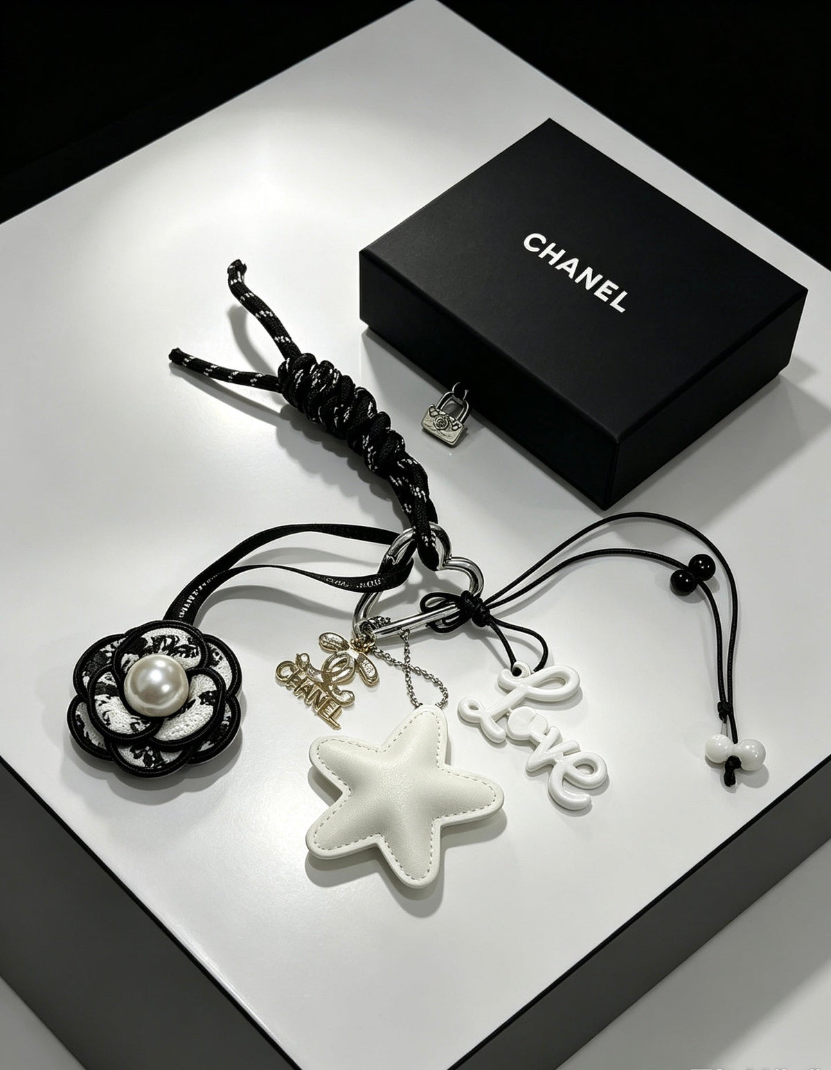 Chanel Bag Charm With Flower And Star