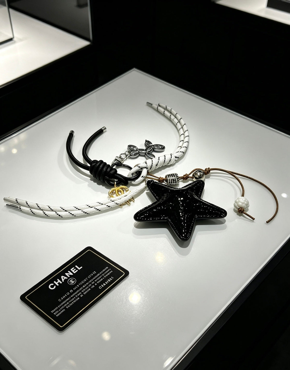 Chanel Bag Charm With Black Star