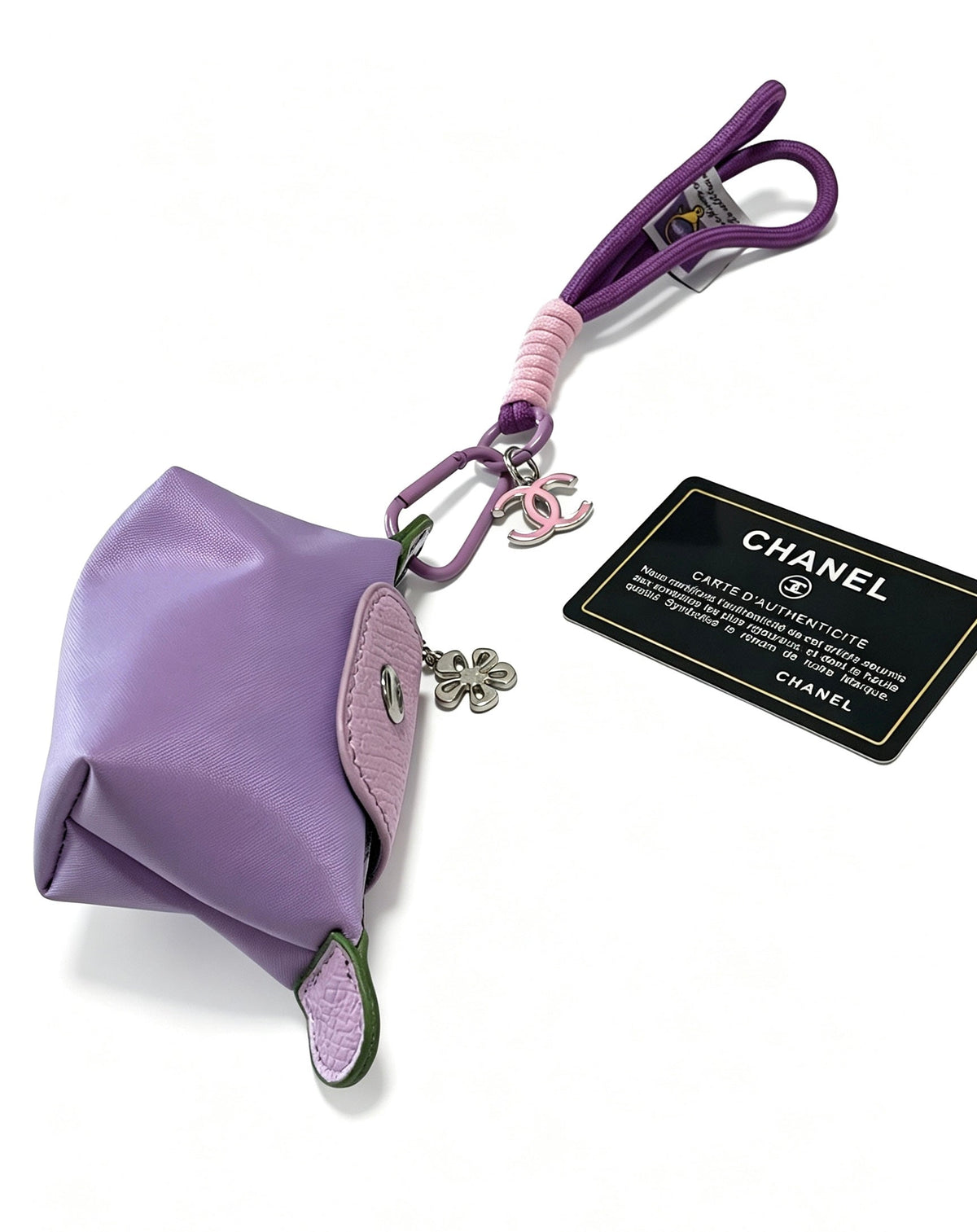 Chanel Purple And Beige Bag Charm