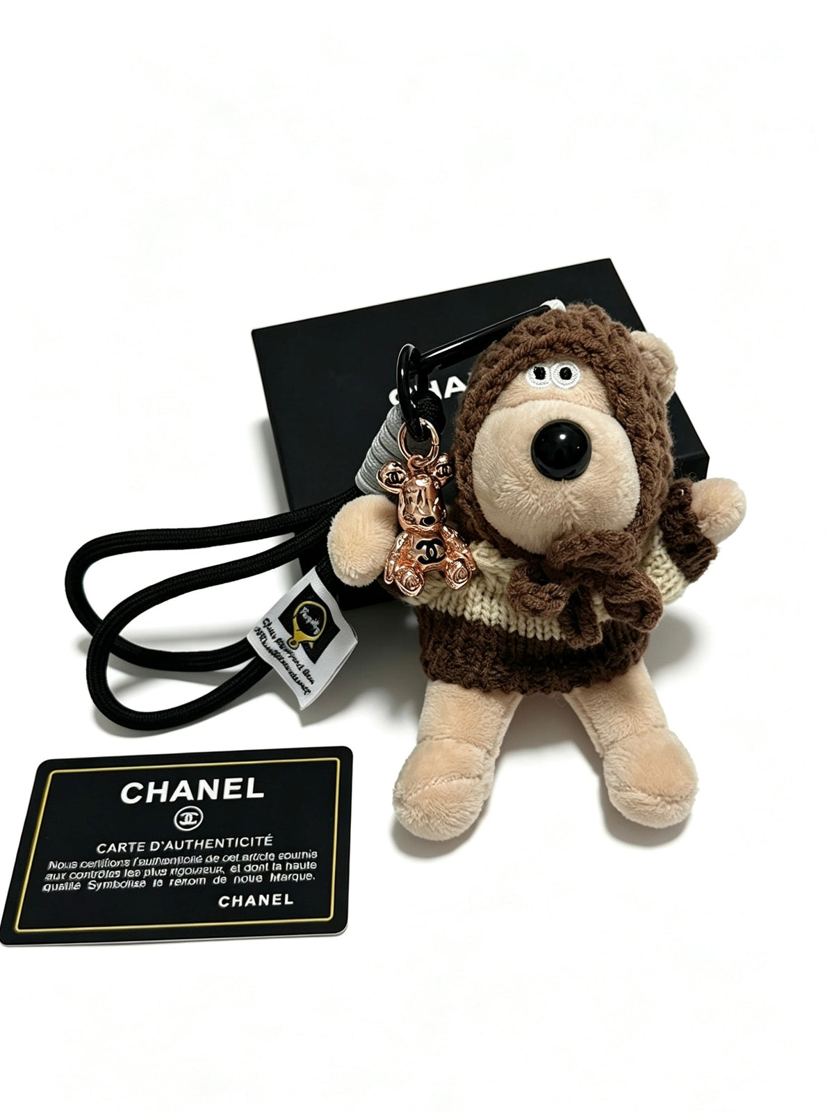 Chanel Cute Plush Dog Charm