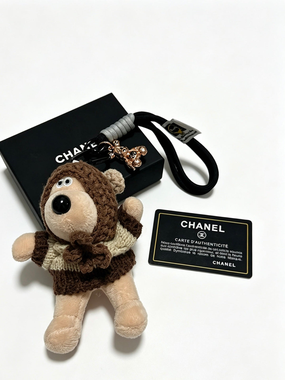 Chanel Cute Plush Dog Charm