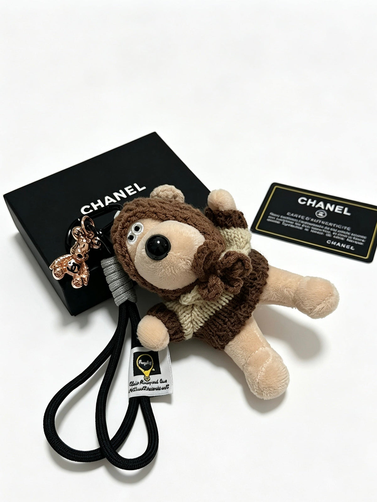 Chanel Cute Plush Dog Charm