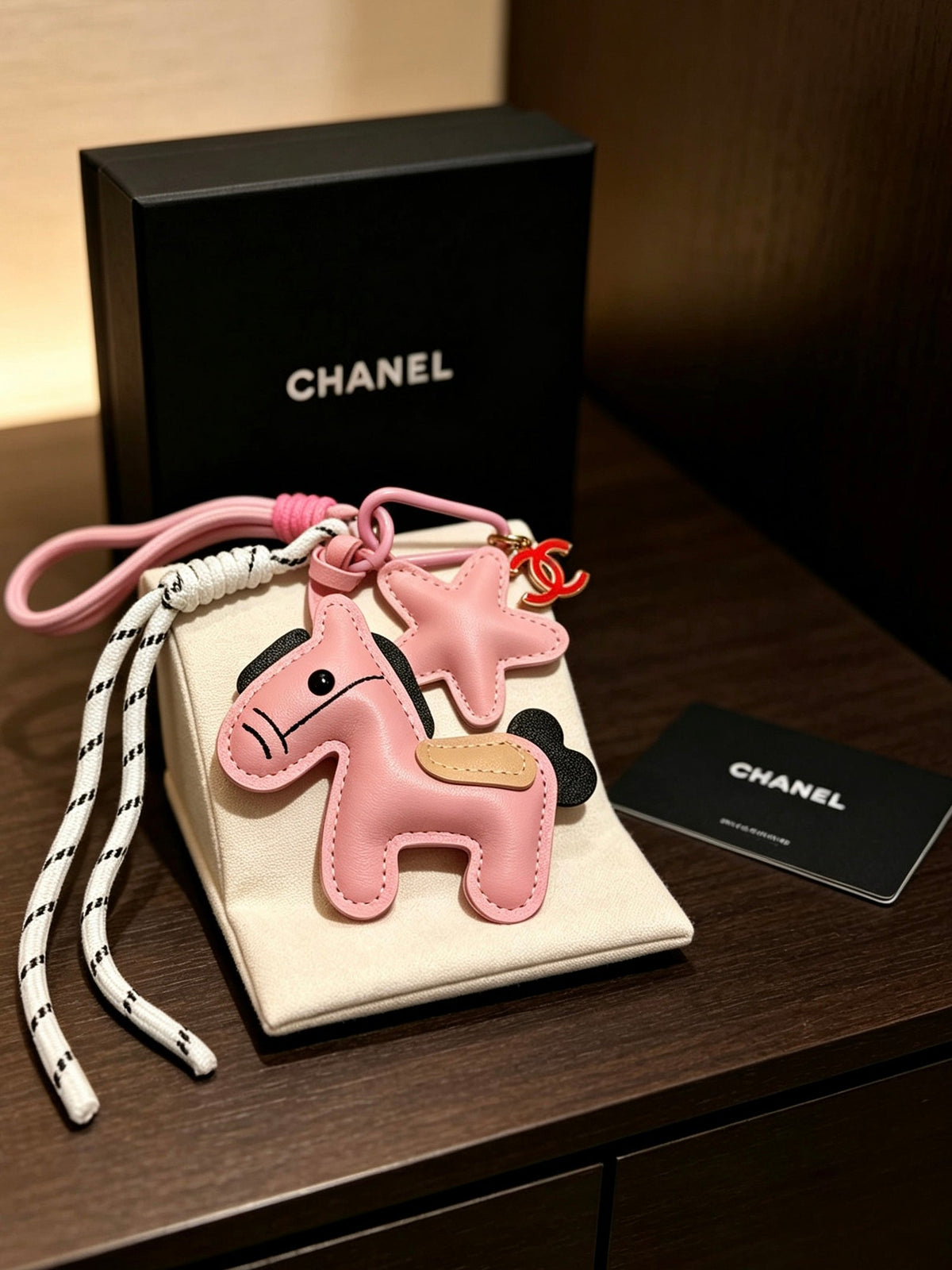 Chanel Pink Star And Horse Charm