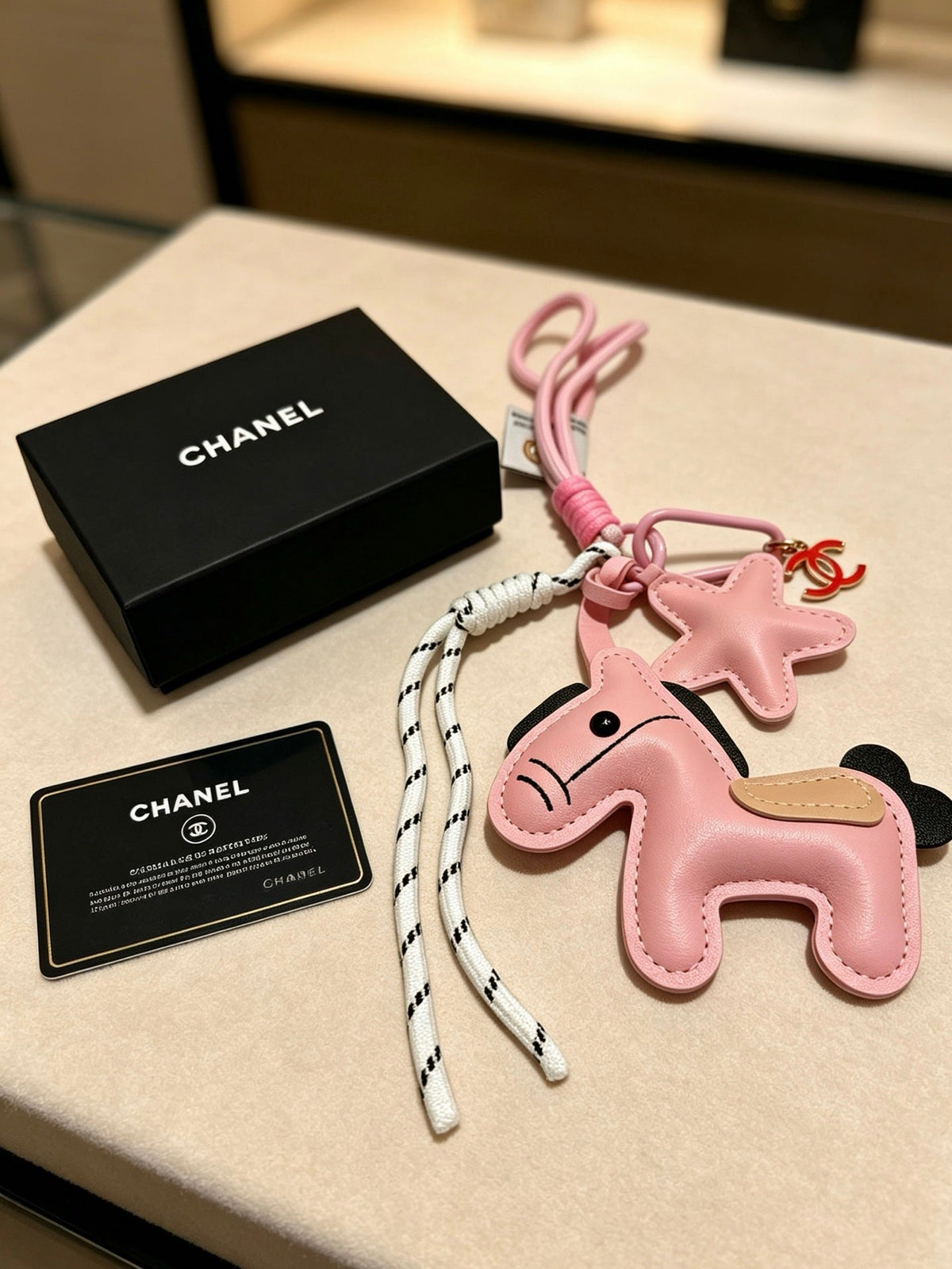 Chanel Pink Star And Horse Charm