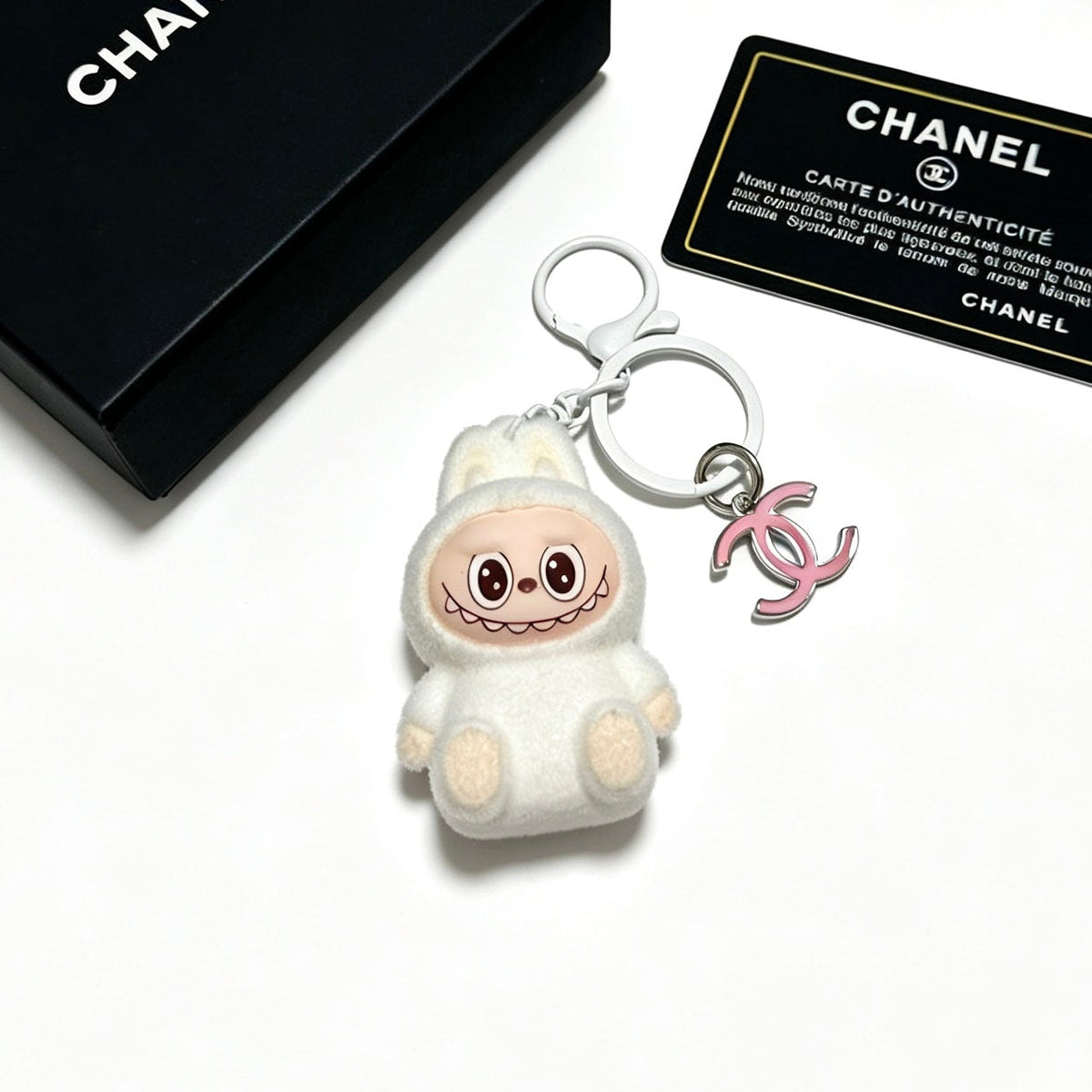 Chanel White Labubu Charm