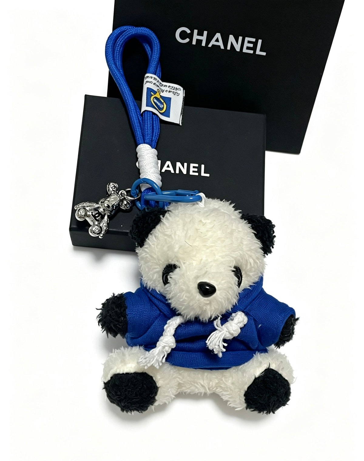 Chanel White Blue Bear Charm