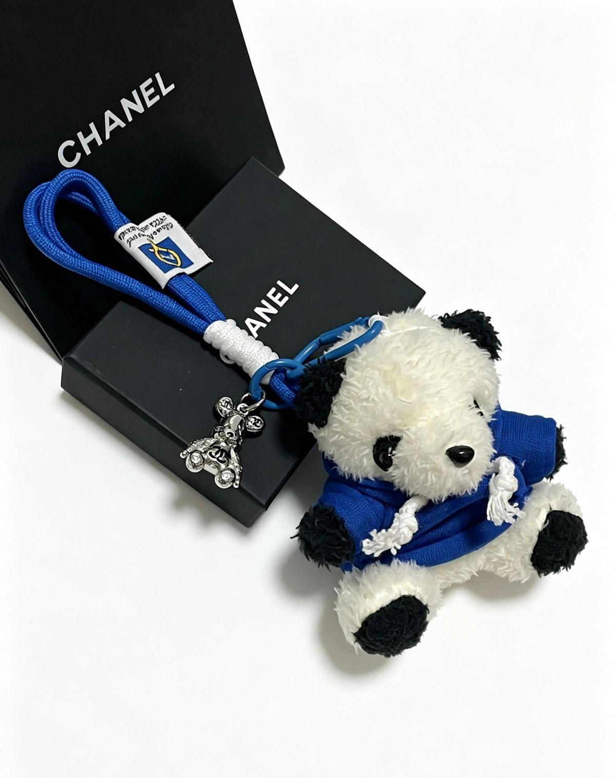 Chanel White Blue Bear Charm