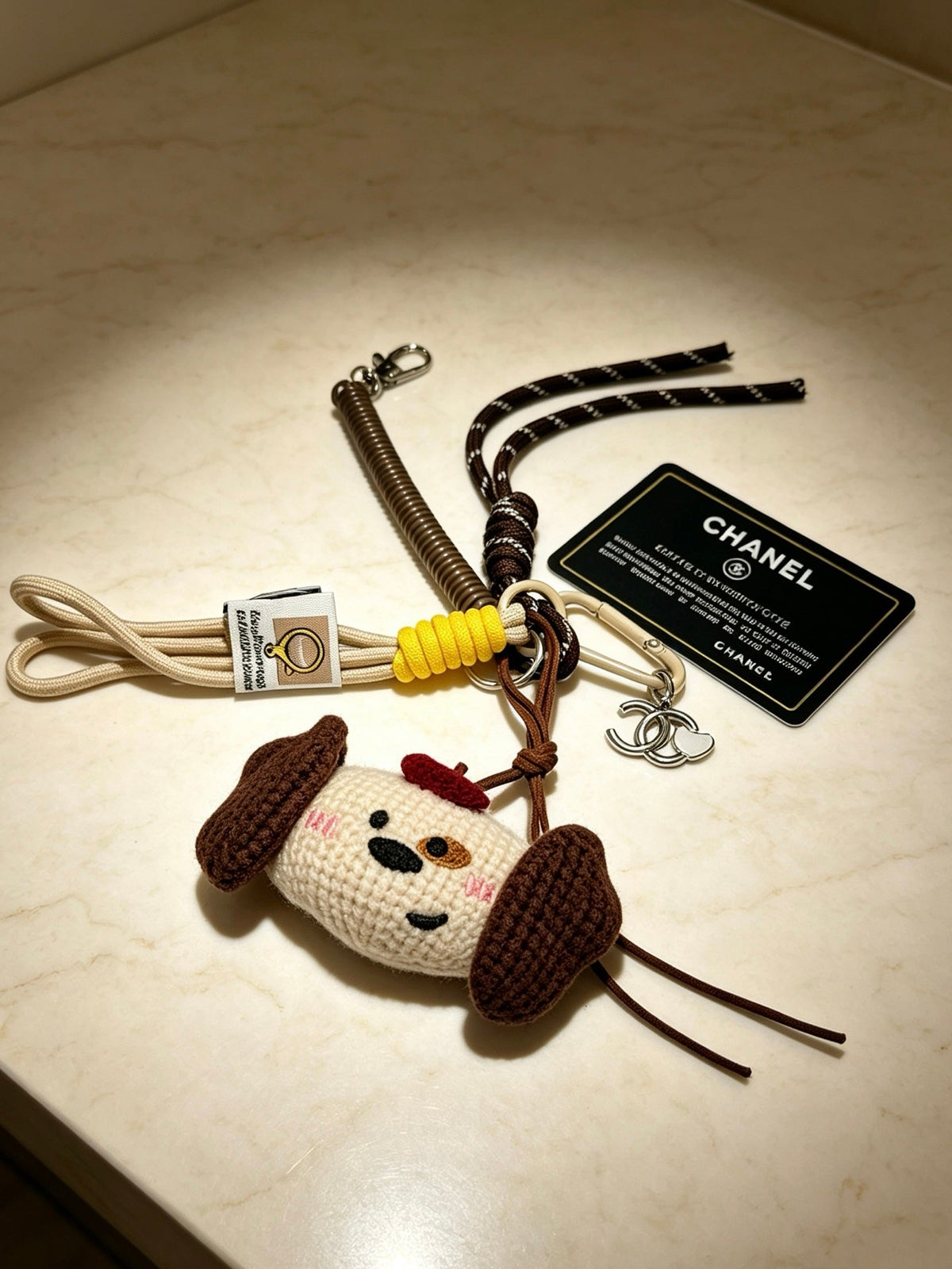 Chanel Cute Crocheted Puppy Charm