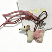 Dior White Pink Dog Charm