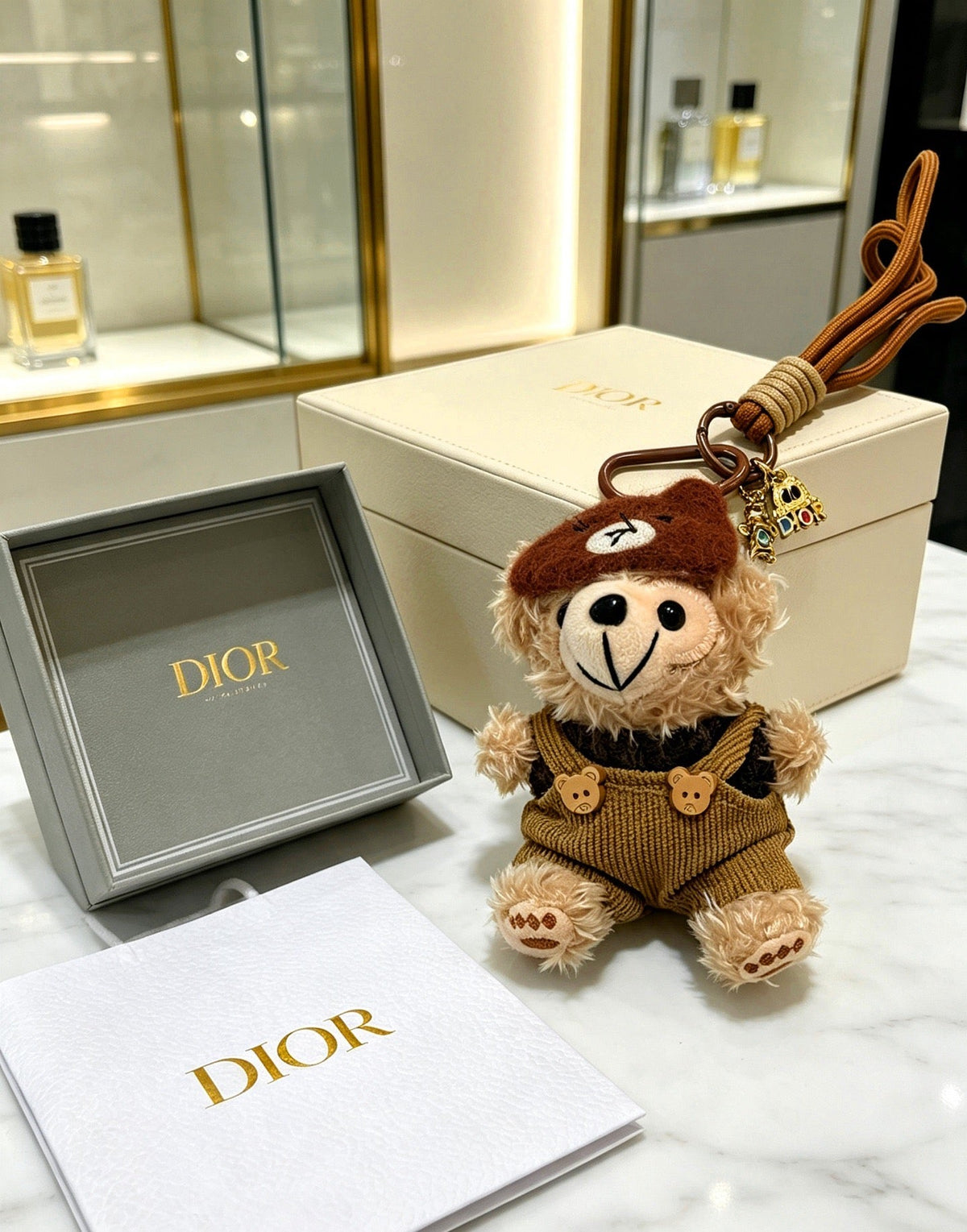 Dior Wool Brown Bear Charm