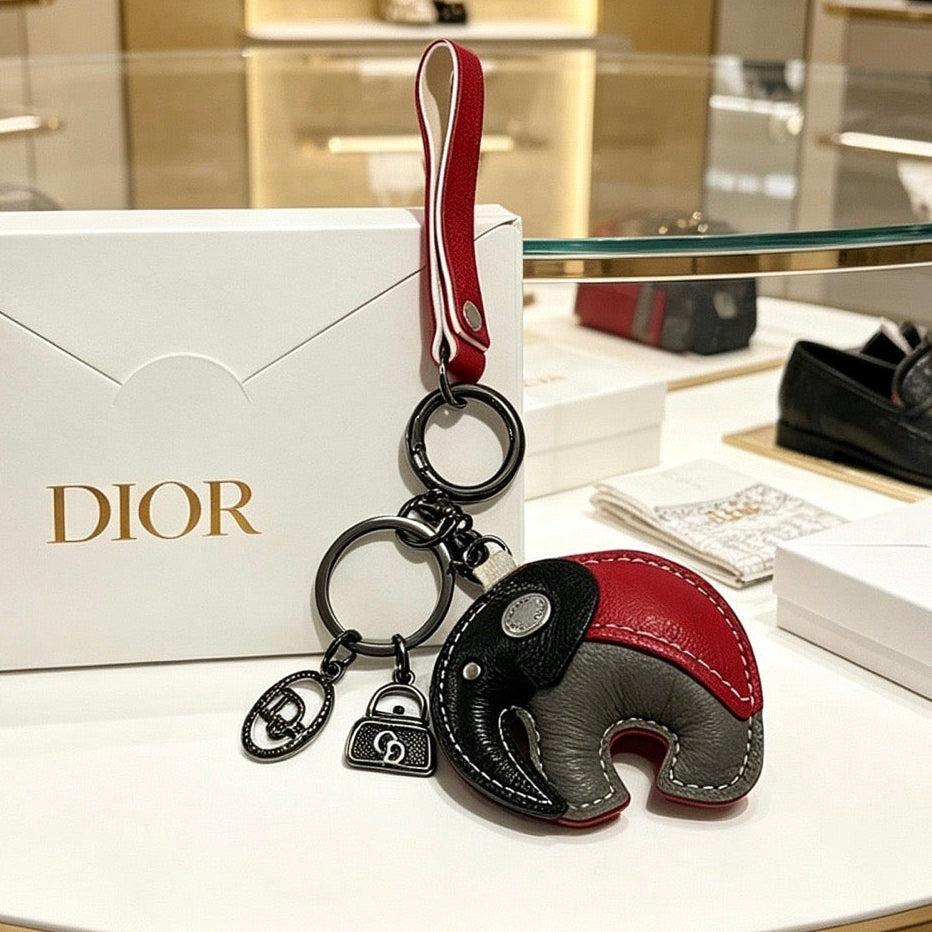 Dior Leather Elephant Charm