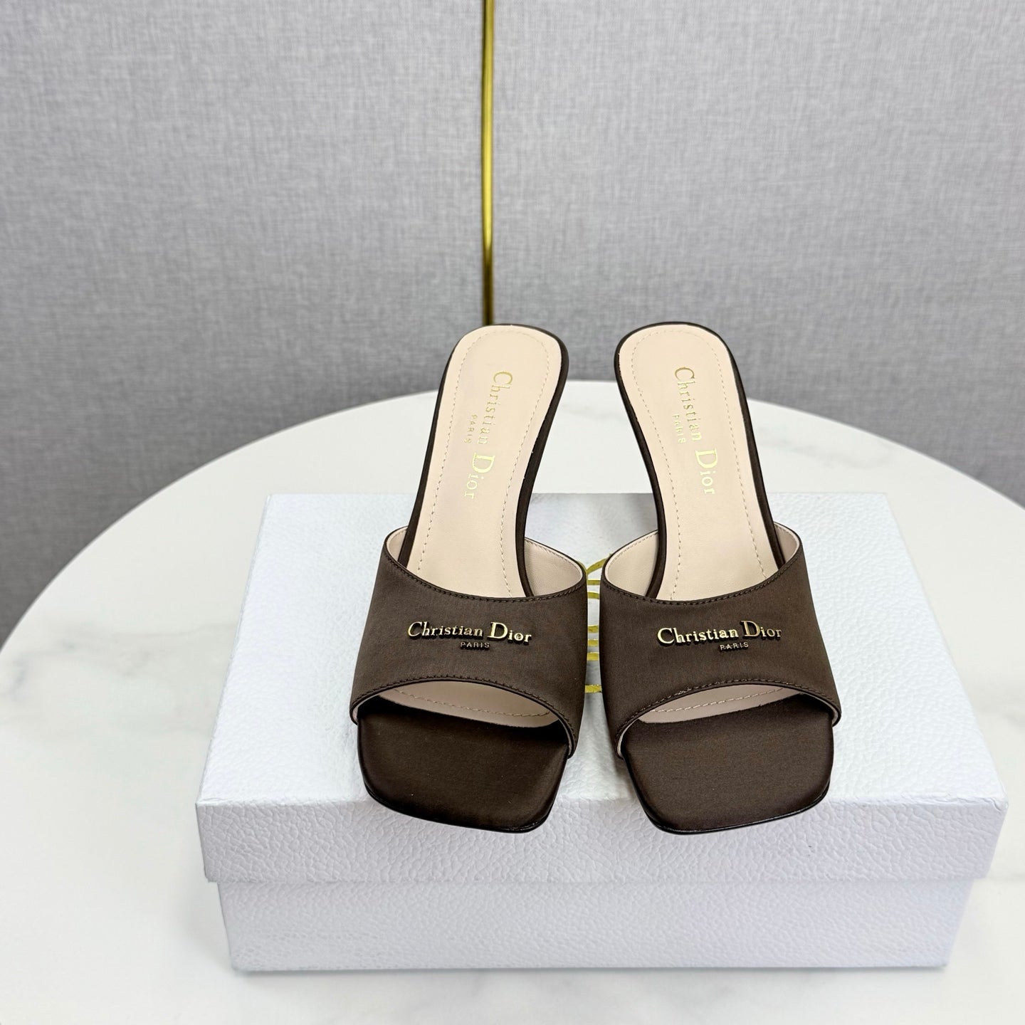 CD 26 High Heel Mule 75 Dark Brown Suede 620358