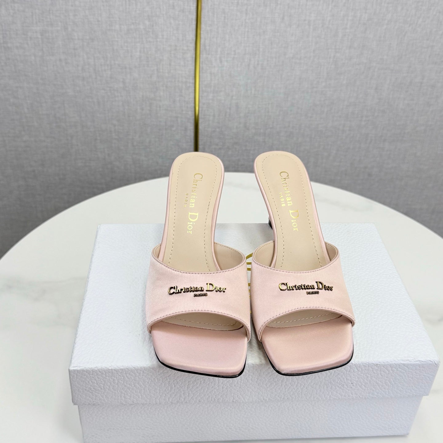 CD 26 High Heel Mule 75 Light Pink Suede 620361