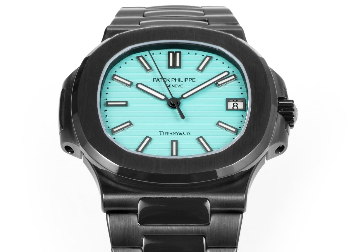 Patek Philippe Nautilus 5711 Tiffany Blue Dial Black Case Watch