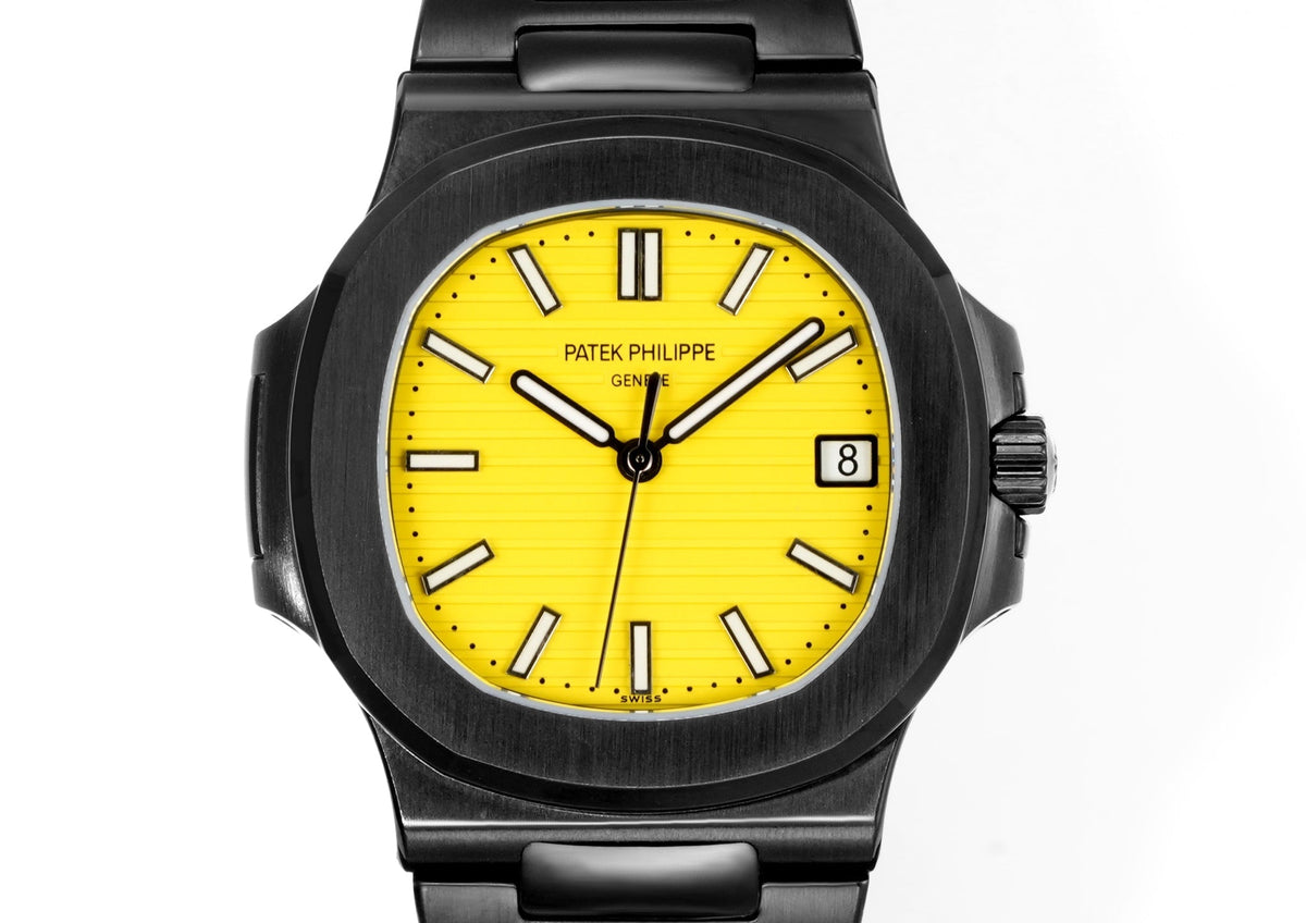 Patek Philippe Nautilus 5711 Yellow Dial Black Case Watch