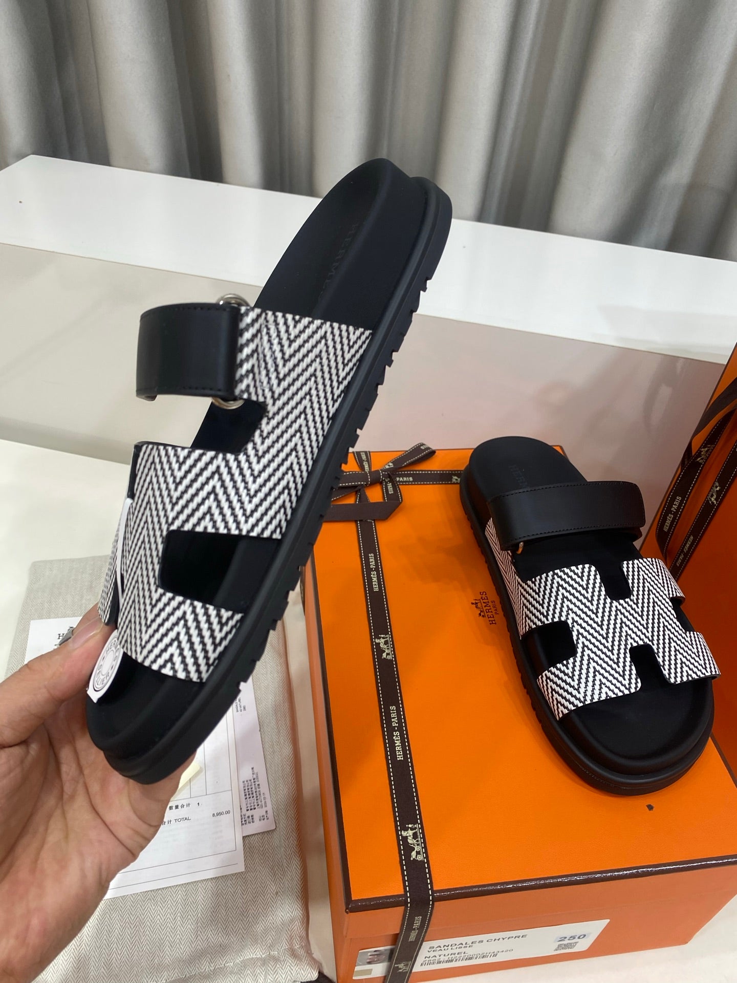Hermes 2026 Chypre Sandal With Zigzag H Pattern 957593