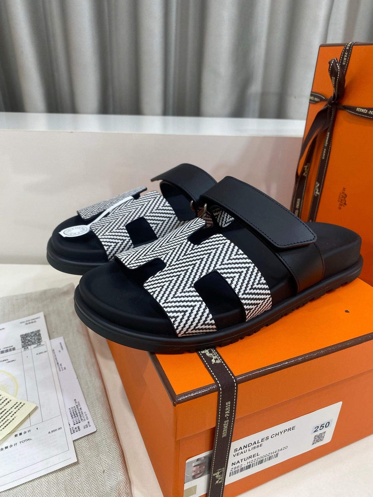 Hermes 2026 Chypre Sandal With Zigzag H Pattern 957593