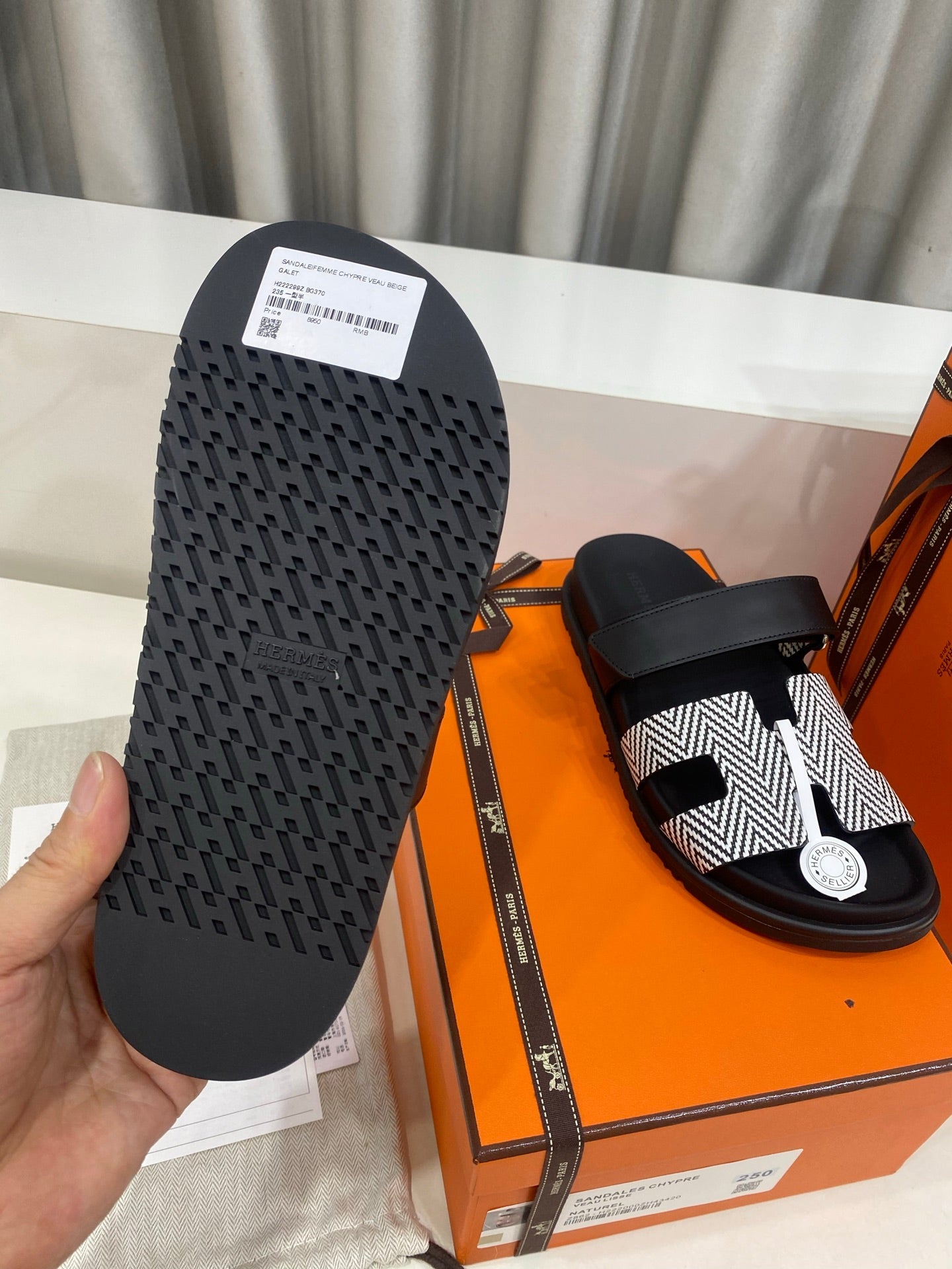 Hermes 2026 Chypre Sandal With Zigzag H Pattern 957593