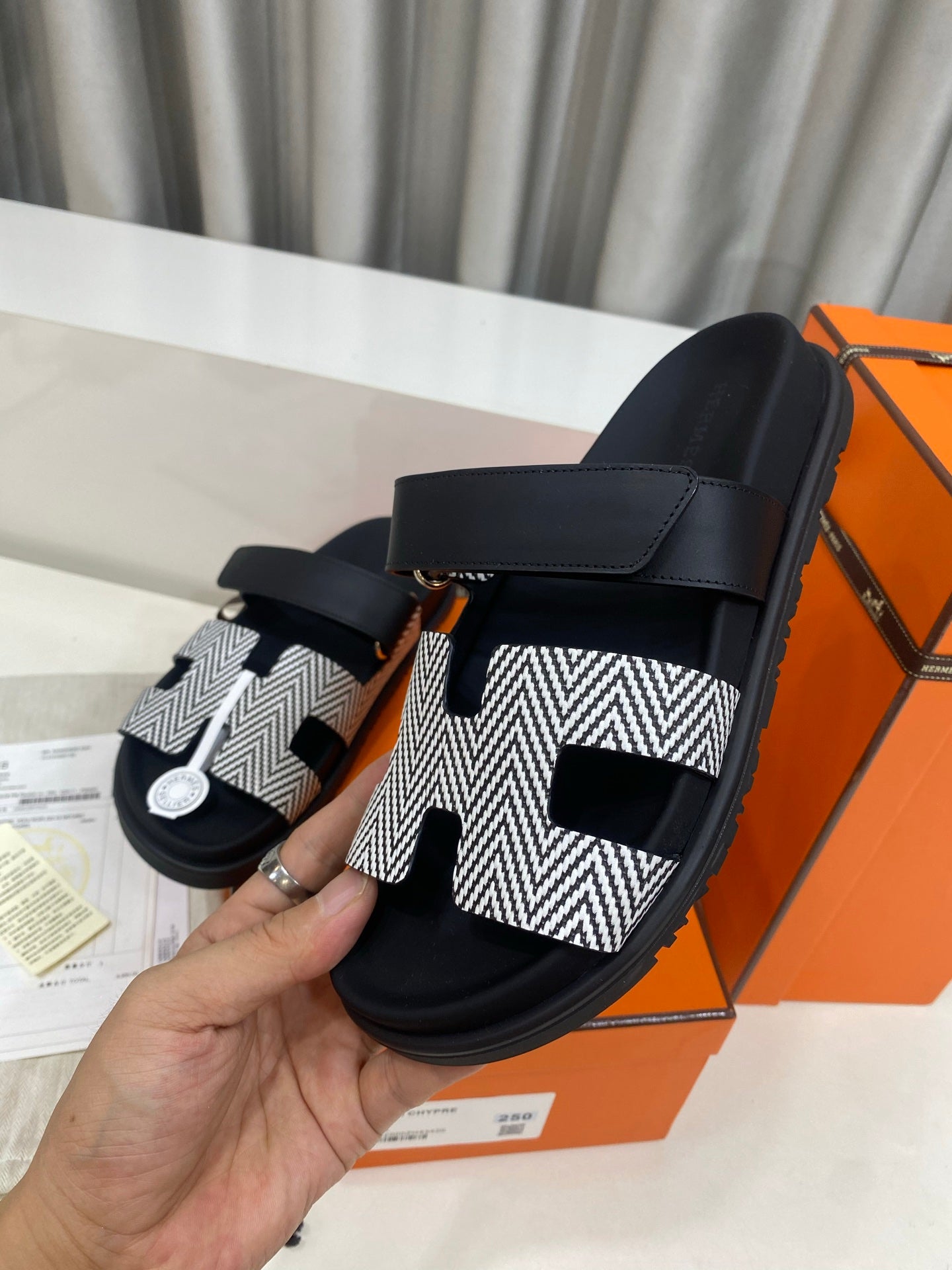 Hermes 2026 Chypre Sandal With Zigzag H Pattern 957593