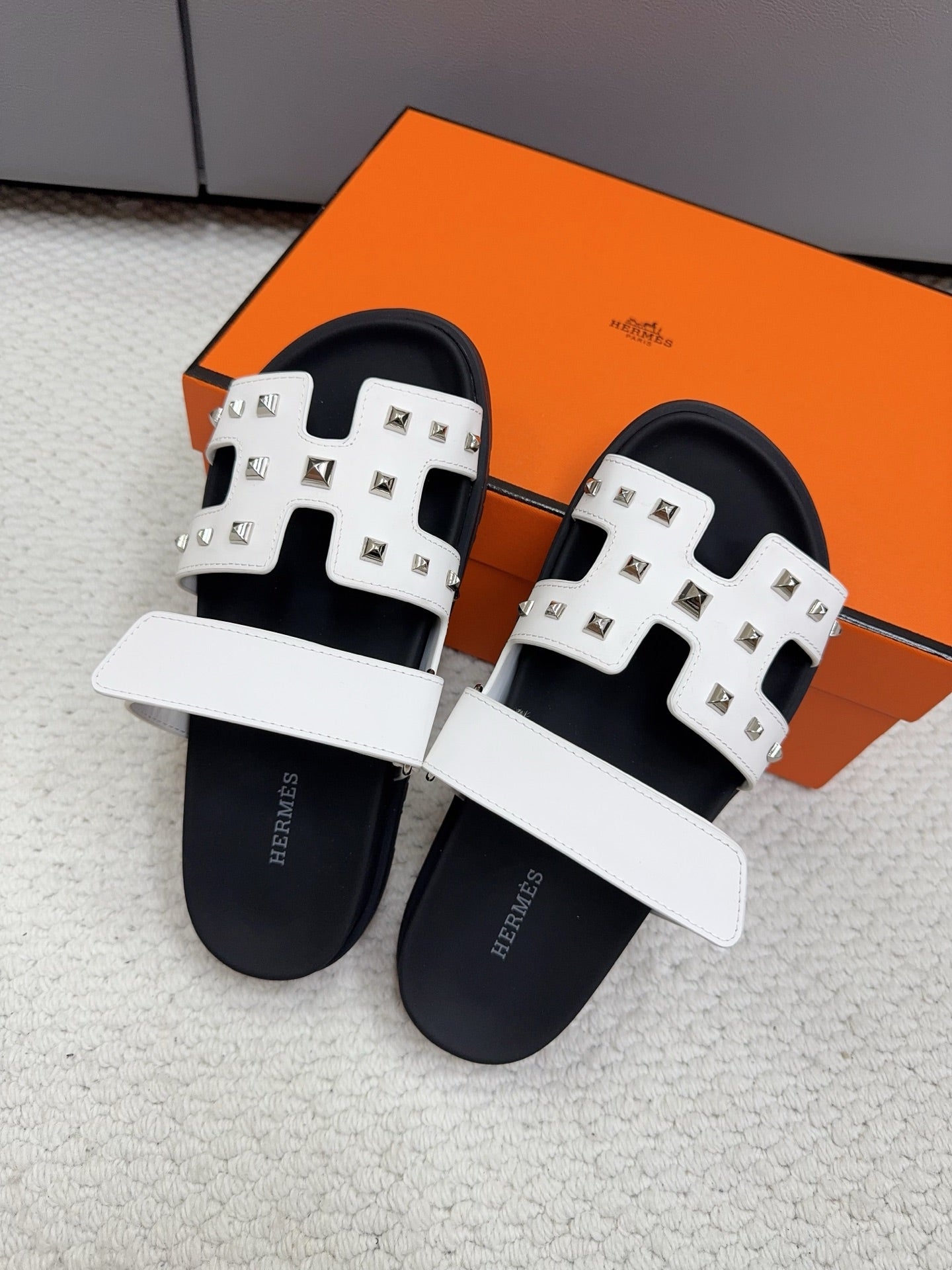 Hermes 2026 Chypre Sandal With Studs Cowhide 779049