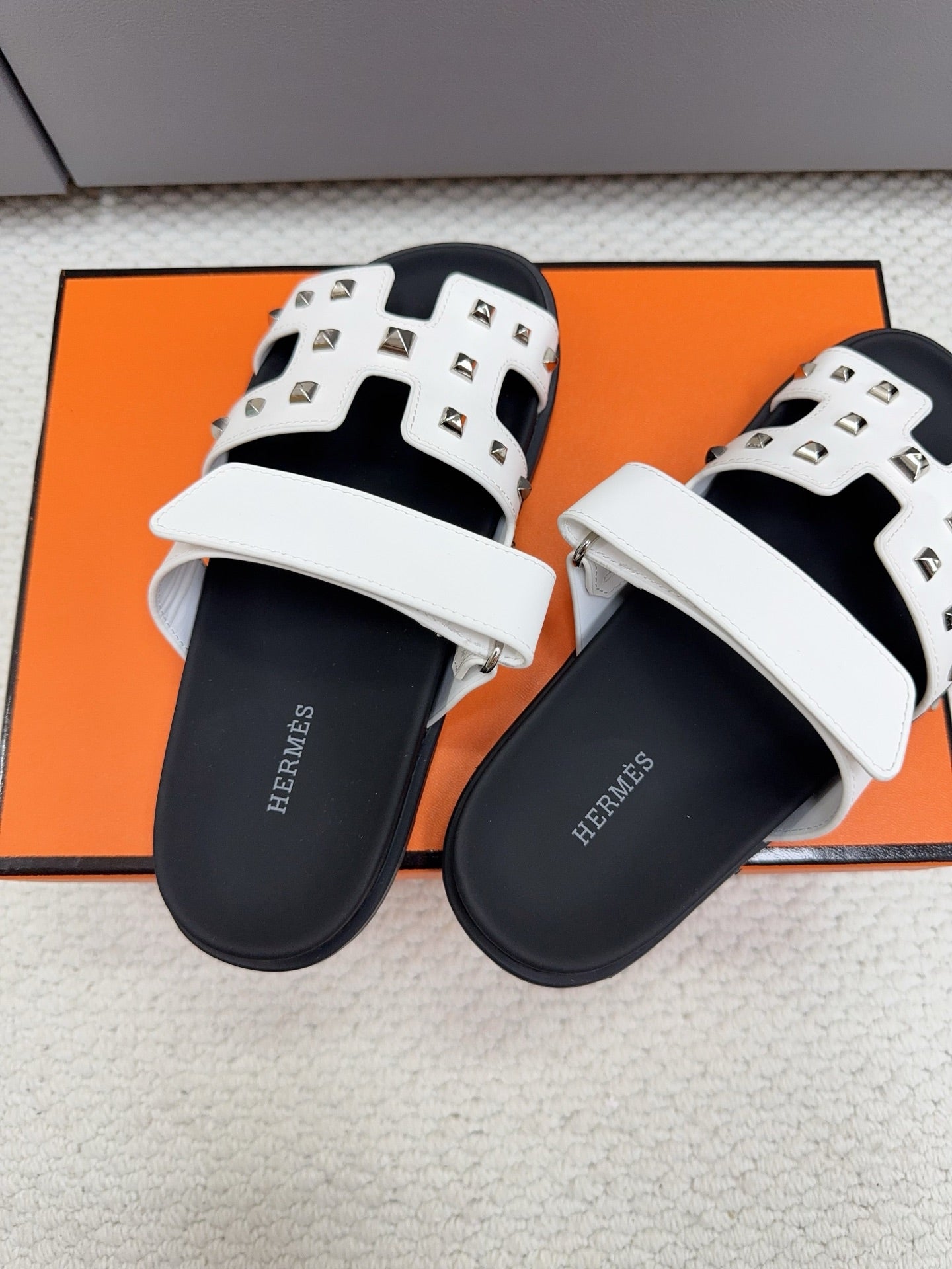 Hermes 2026 Chypre Sandal With Studs Cowhide 779049