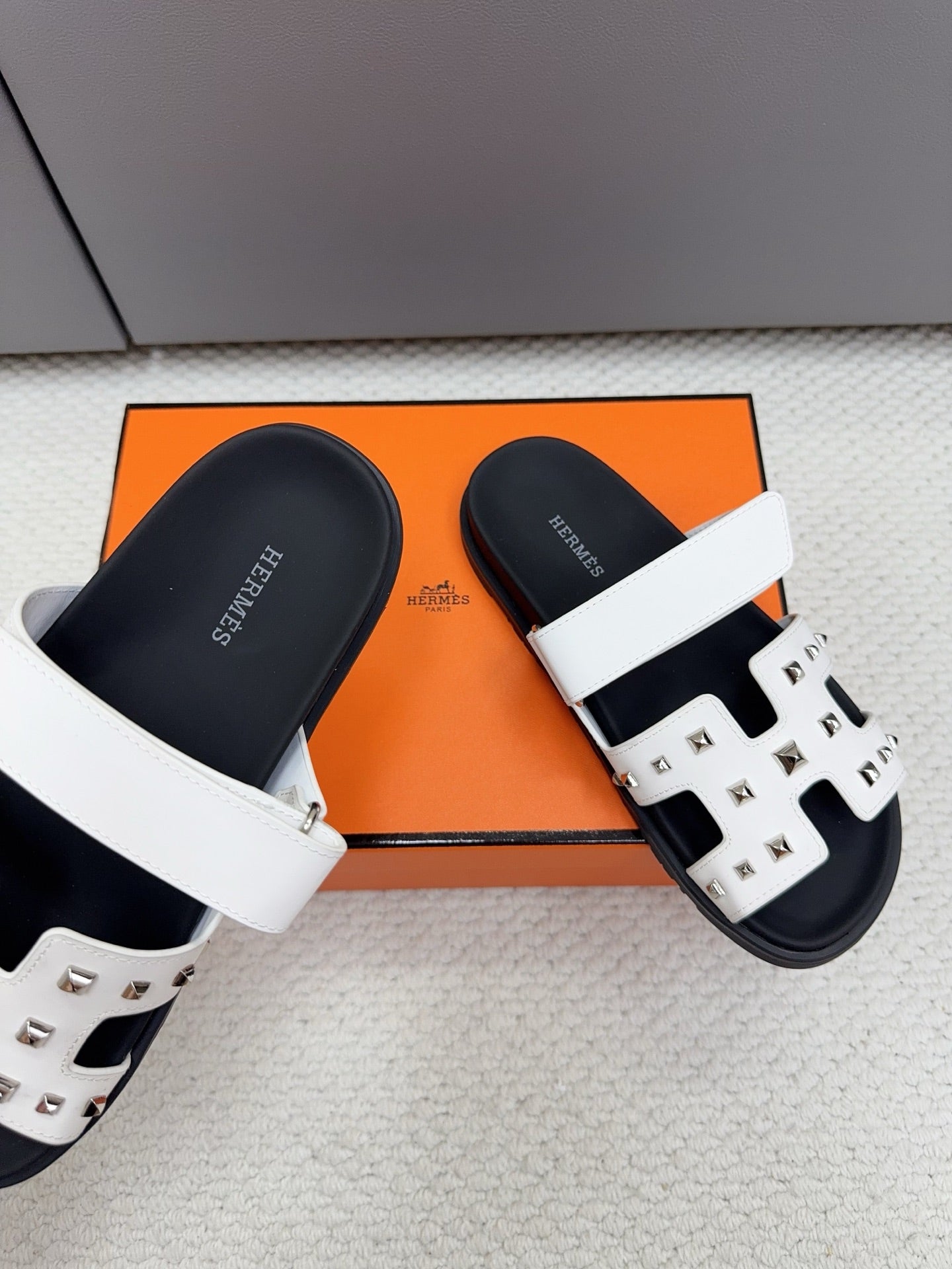 Hermes 2026 Chypre Sandal With Studs Cowhide 779049