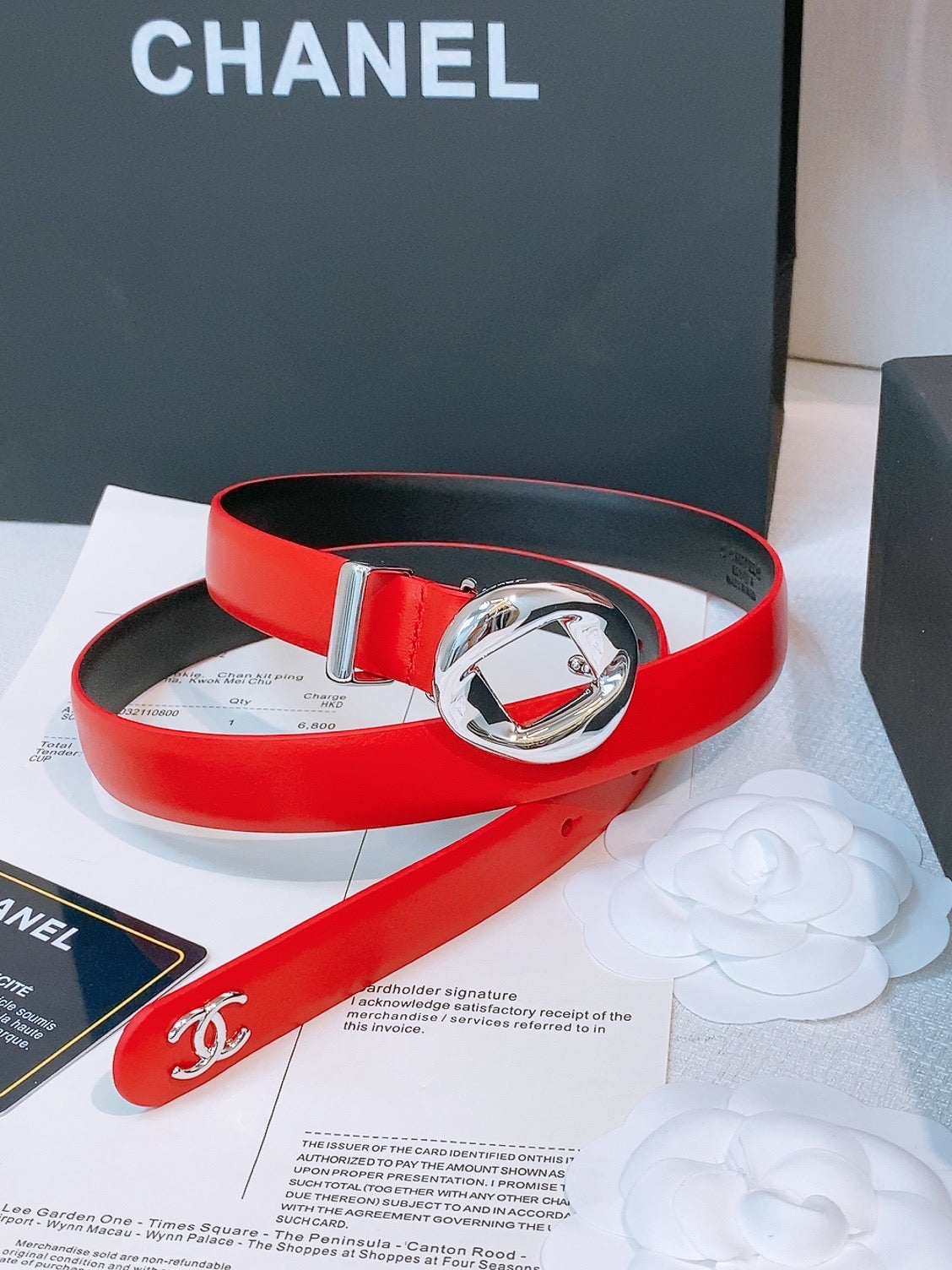 Chanel 2026 Round Buckle Belt 20mm Calfskin 214799