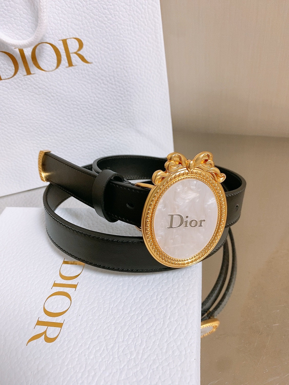 Dior 2026 Dior Médaillon Belt 25mm Leather 216226