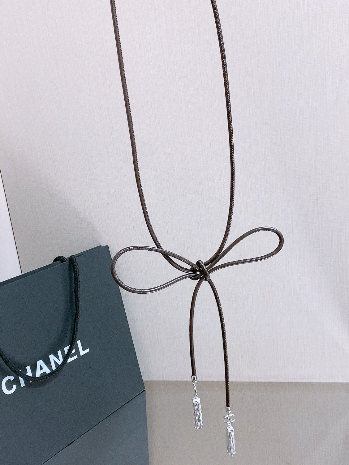 Chanel 2026 Double C Buckle Tassel Belt Lambskin 216980