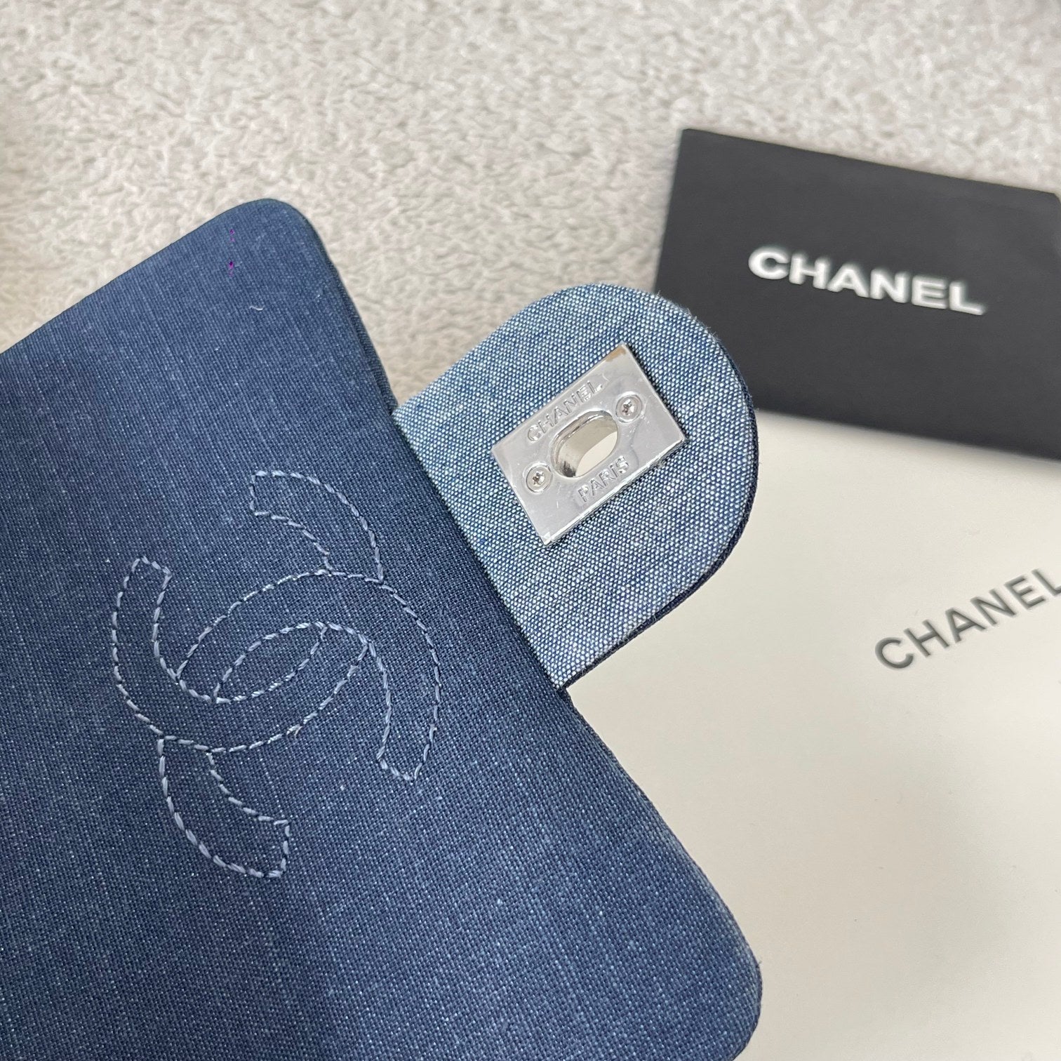 Chanel 2026 Quilted Mini Flap Bag 17cm Blue Denim