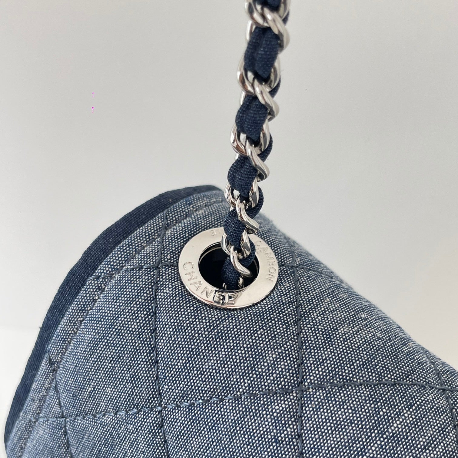 Chanel 2026 Quilted Mini Flap Bag 17cm Blue Denim