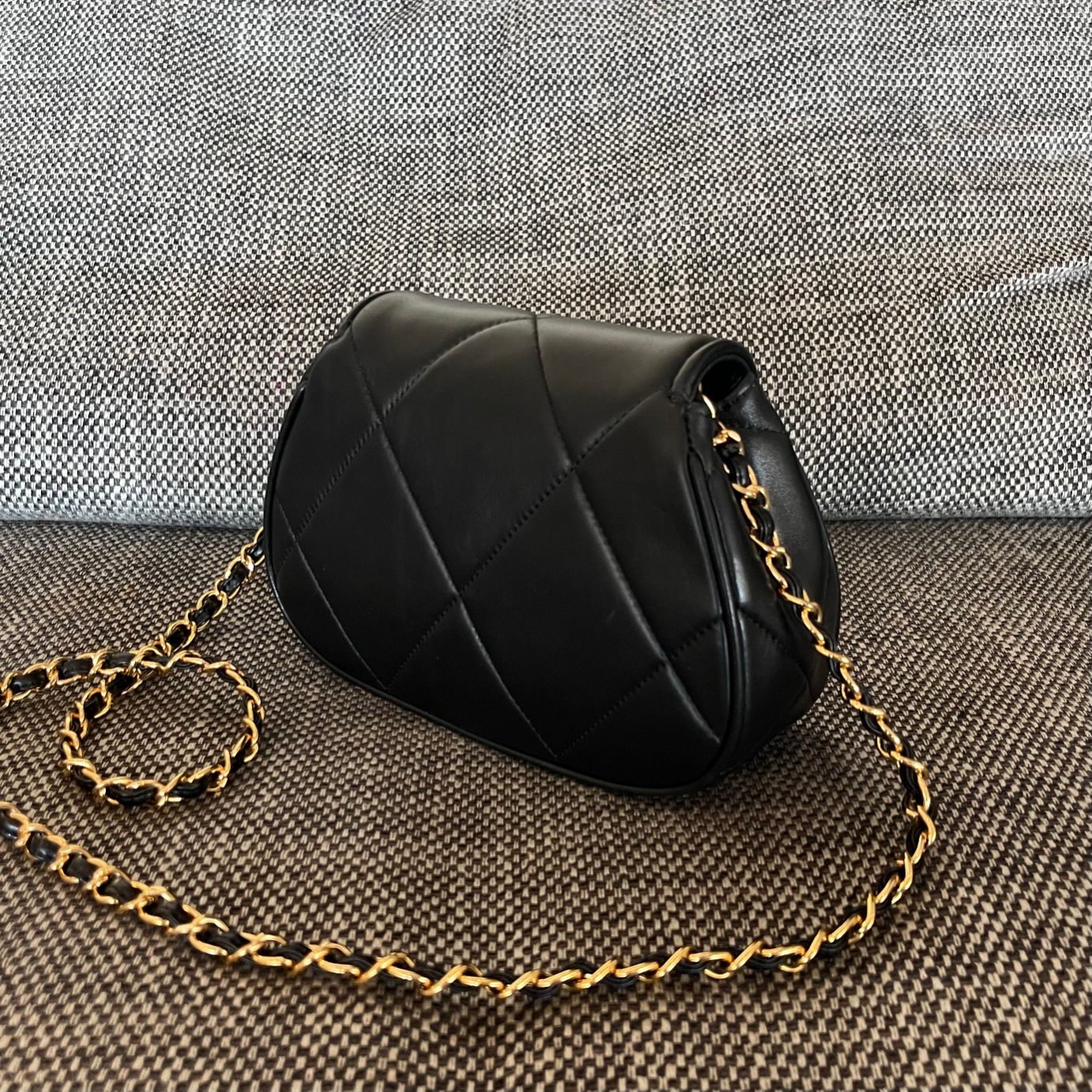 Chanel 2026 Matelasse Coco Mark Bag 22cm Black Lambskin