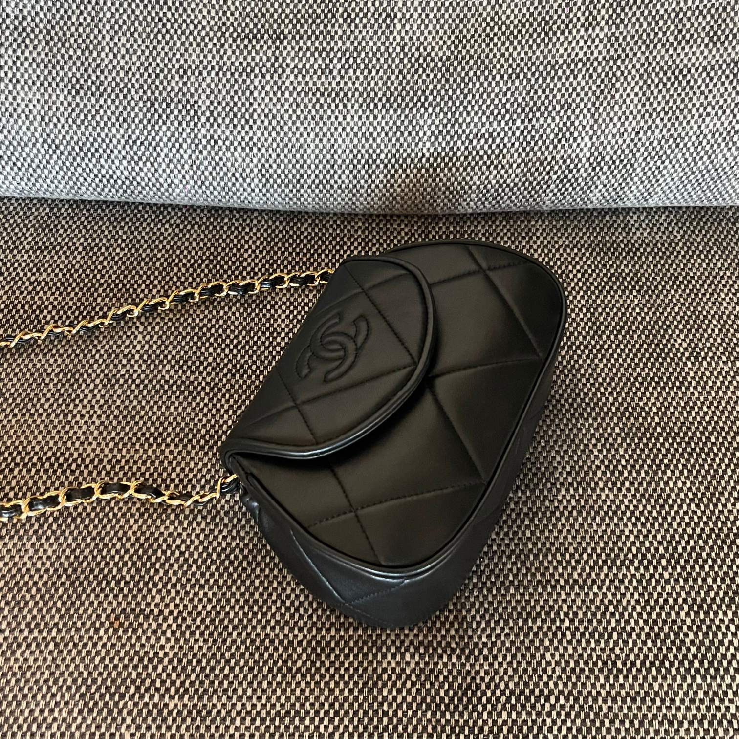 Chanel 2026 Matelasse Coco Mark Bag 22cm Black Lambskin