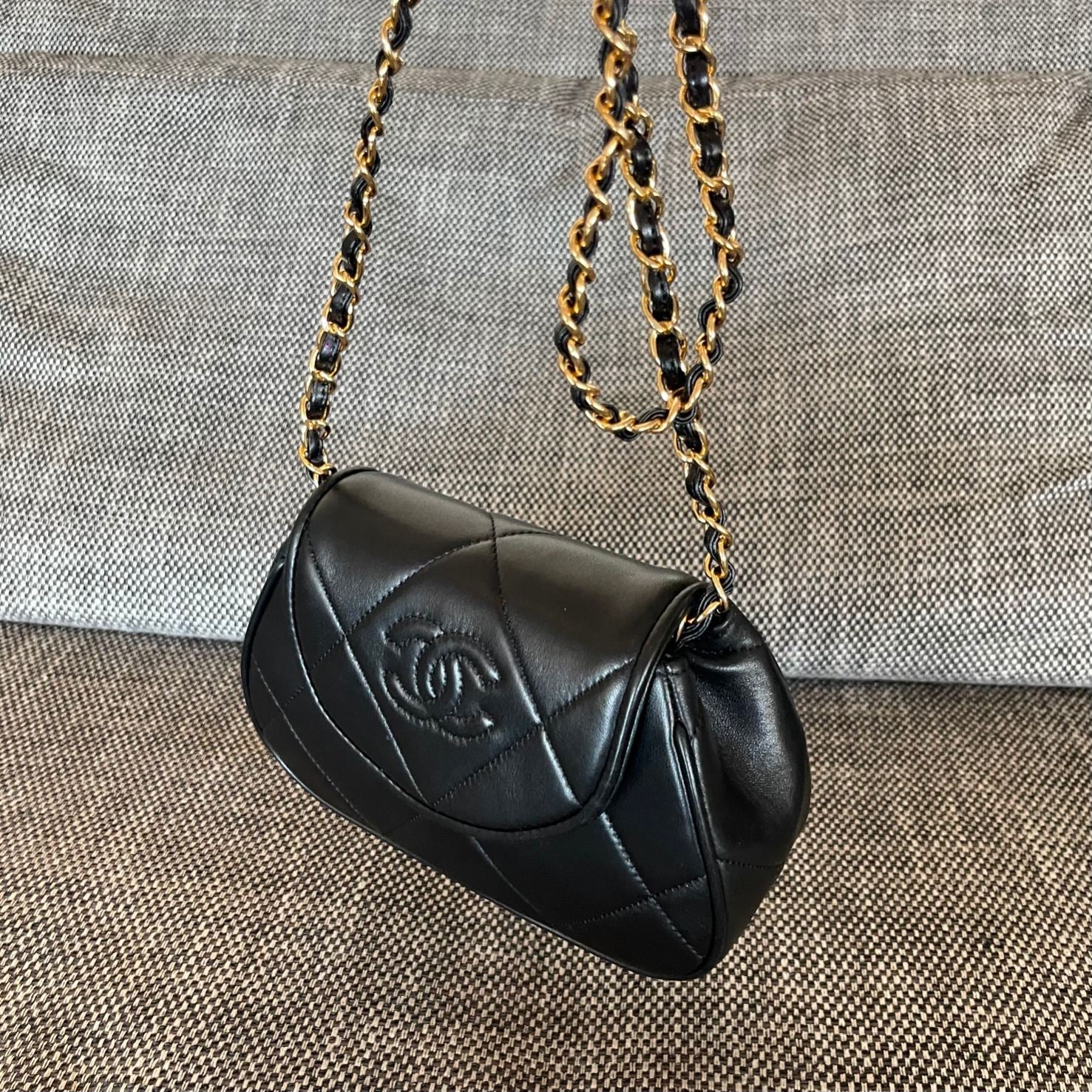 Chanel 2026 Matelasse Coco Mark Bag 22cm Black Lambskin